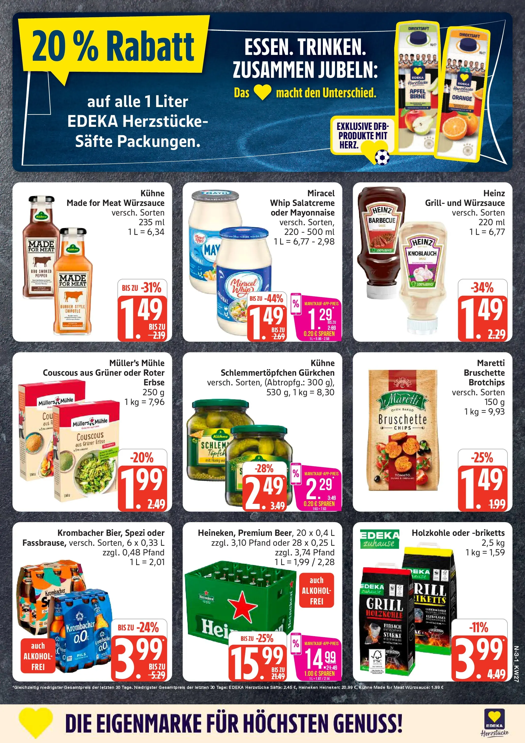 Edeka - EDEKA: Wochenangebote (ab 28.06.2026) » Angebote Online | Seite: 3 | Produkte: Pils, Burger, Äpfel, Heineken