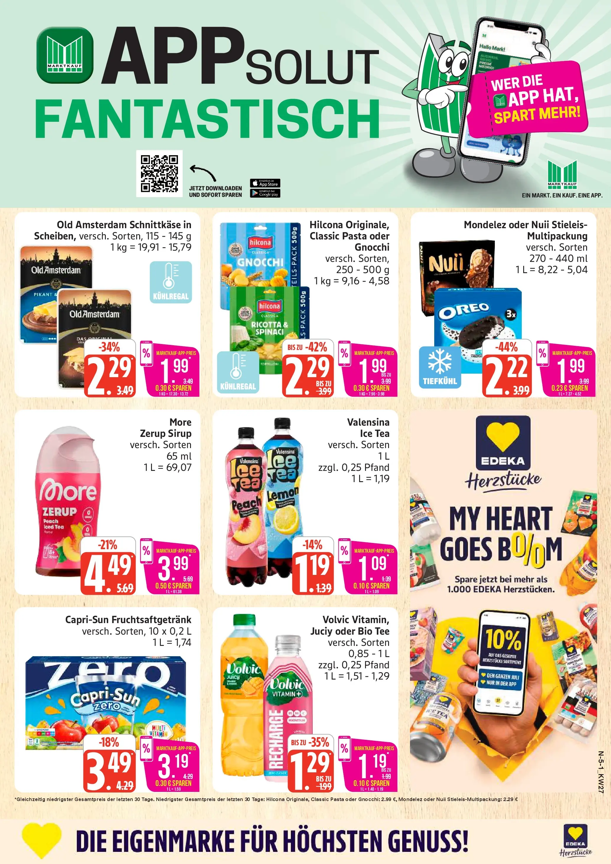Edeka - EDEKA: Wochenangebote (ab 28.06.2026) » Angebote Online | Seite: 5 | Produkte: Sirup, Valensina, Pasta, Volvic