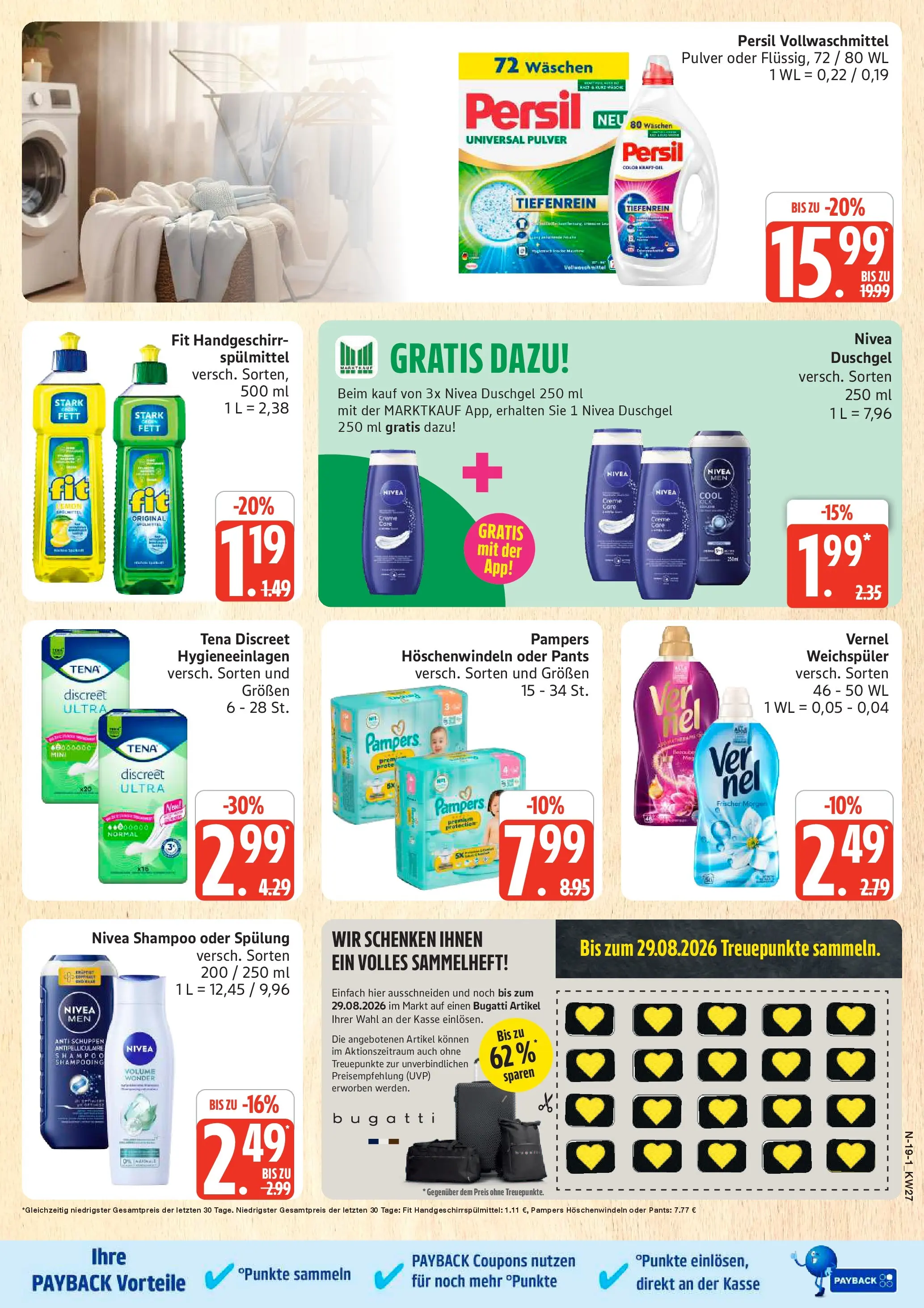 Edeka - EDEKA: Wochenangebote (ab 28.06.2026) » Angebote Online | Seite: 19 | Produkte: Pampers, Shampoo, Spülung, Creme
