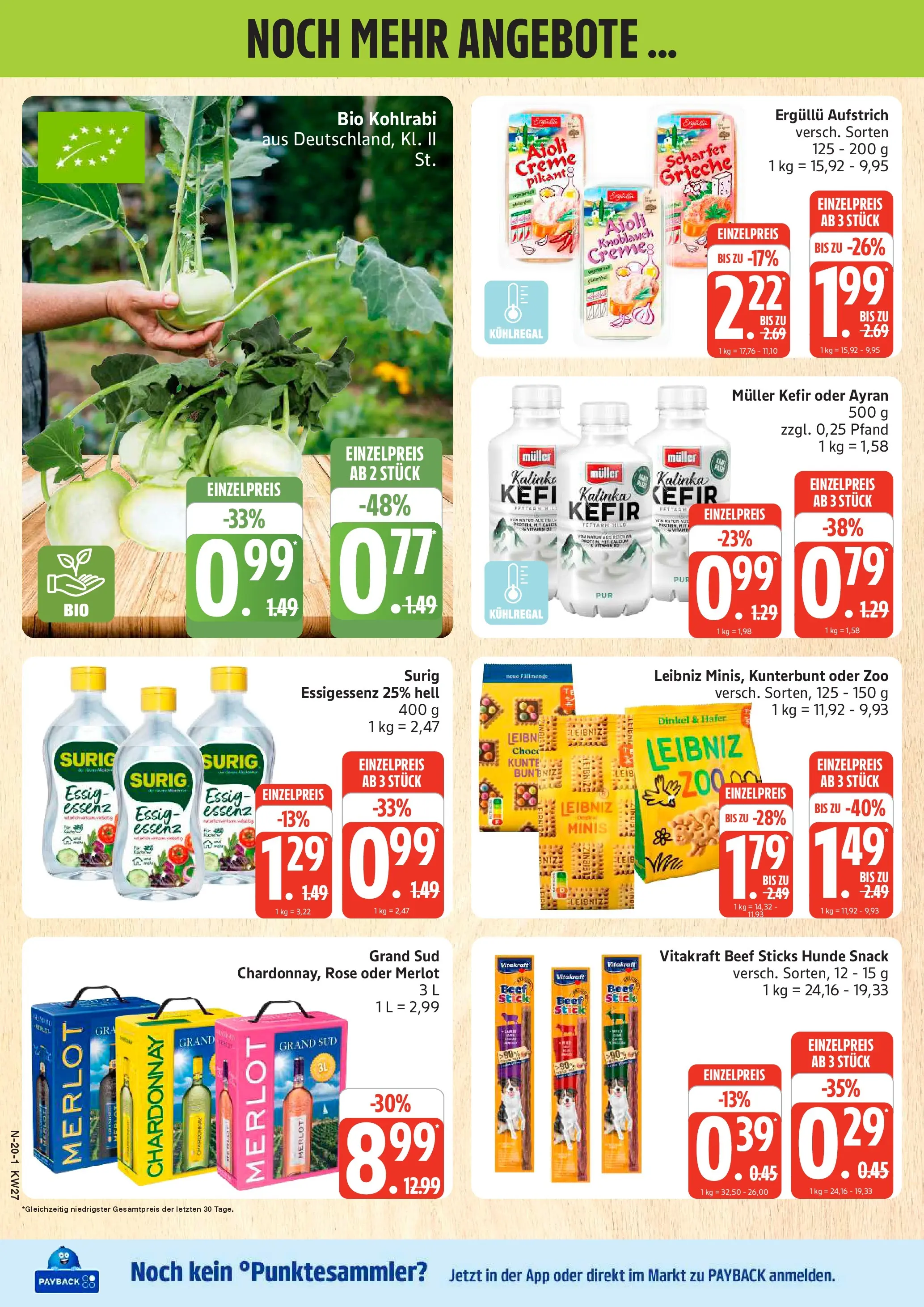 Edeka - EDEKA: Wochenangebote (ab 28.06.2026) » Angebote Online | Seite: 20 | Produkte: Essig, Merlot, Kohlrabi, Creme
