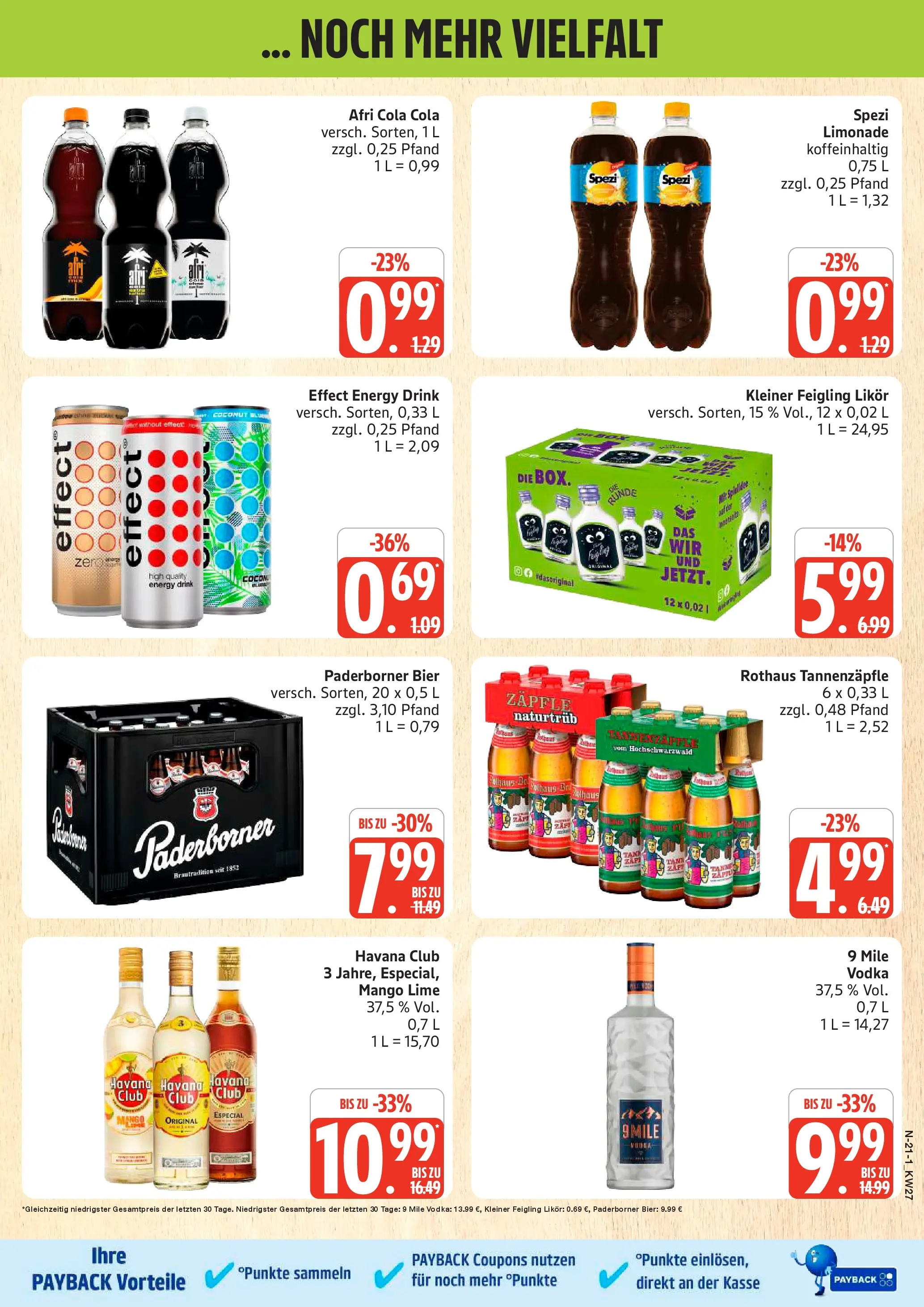 Edeka - EDEKA: Wochenangebote (ab 28.06.2026) » Angebote Online | Seite: 21 | Produkte: Energy, Bier, Likör, Kleiner feigling