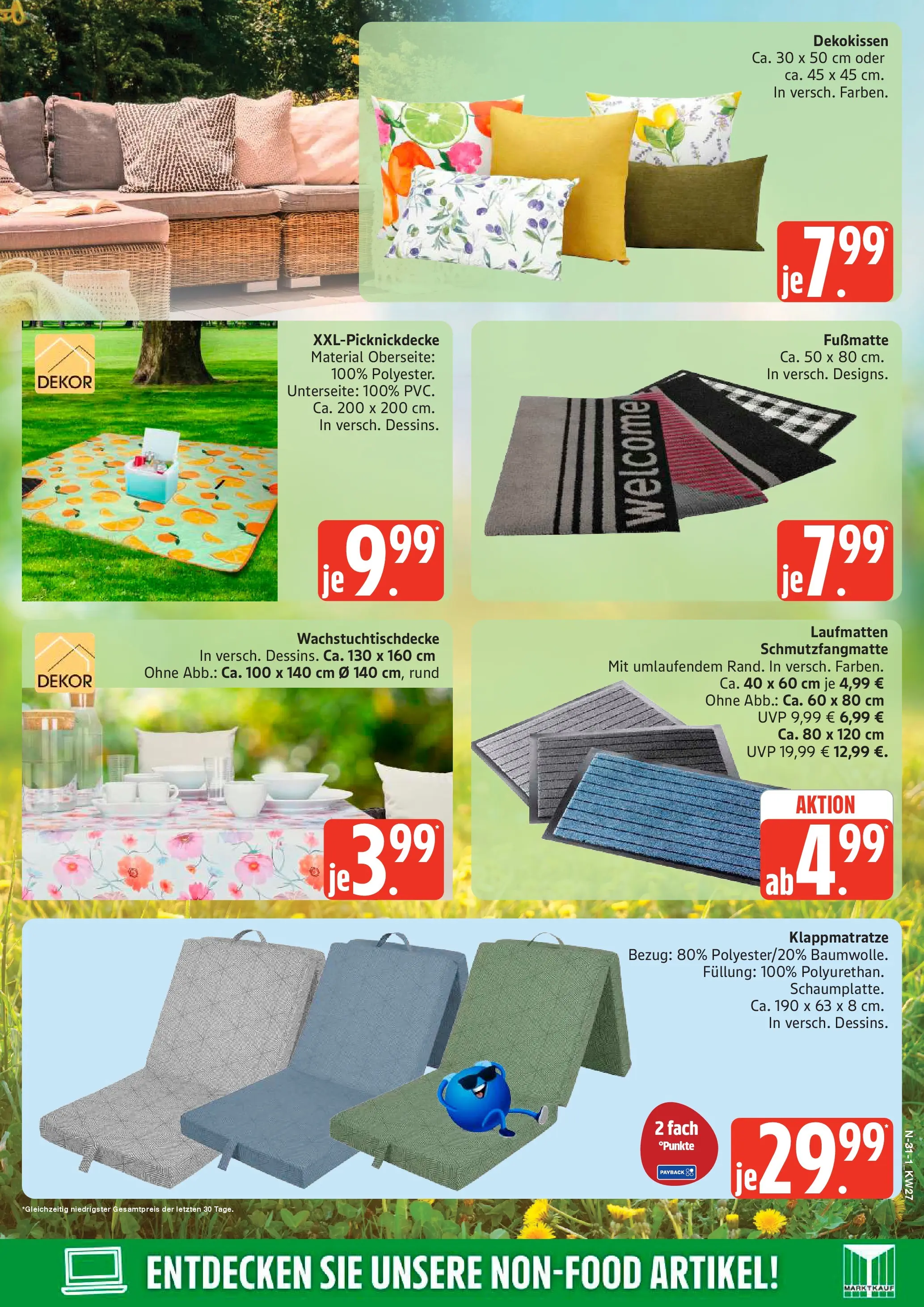 Edeka - EDEKA: Wochenangebote (ab 28.06.2026) » Angebote Online | Seite: 31 | Produkte: Fußmatte, Schmutzfangmatte