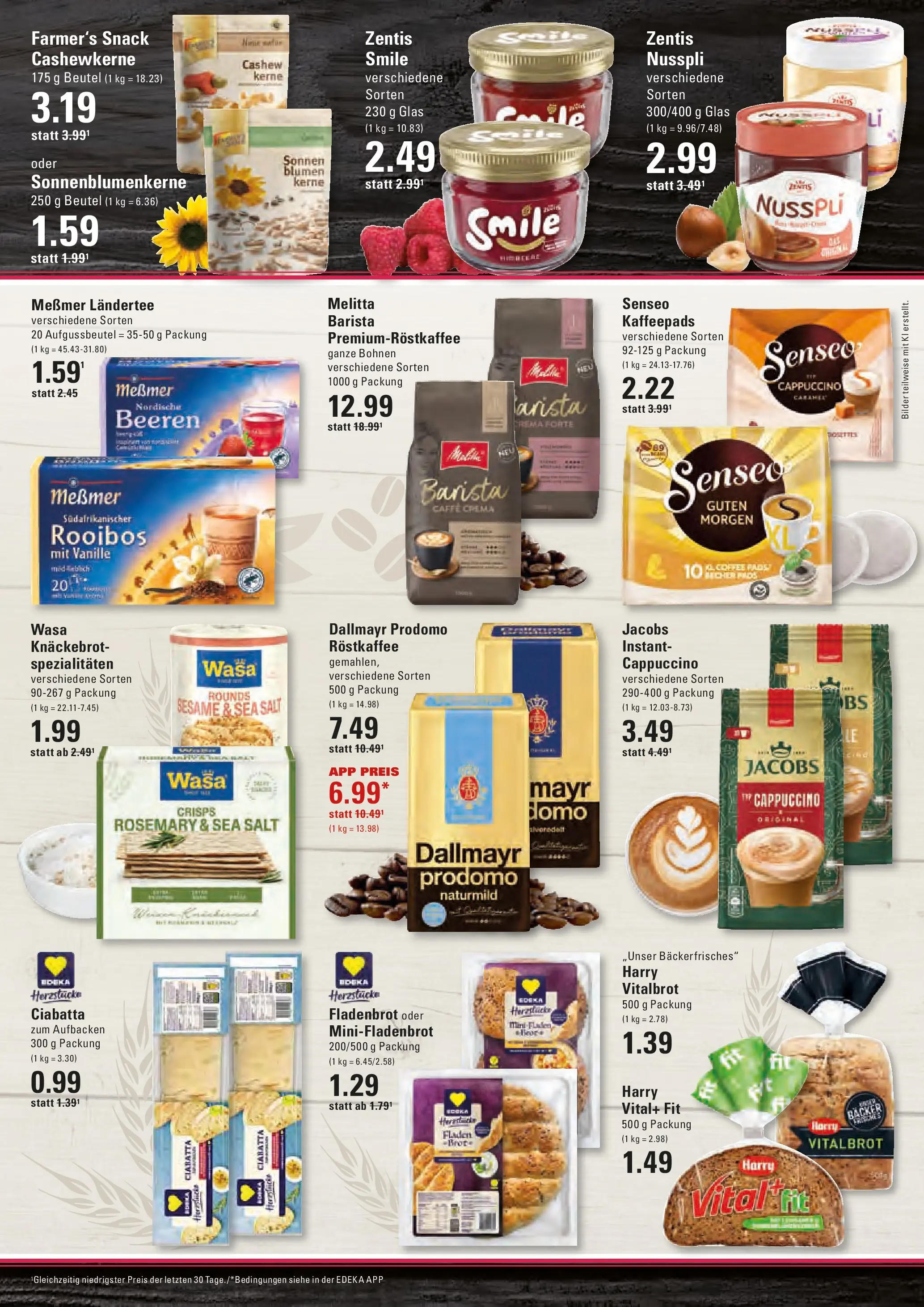 Edeka - EDEKA: Wochenangebote (ab 28.06.2026) » Angebote Online | Seite: 13 | Produkte: Kaffeepads, Messmer, Bilder, Brot