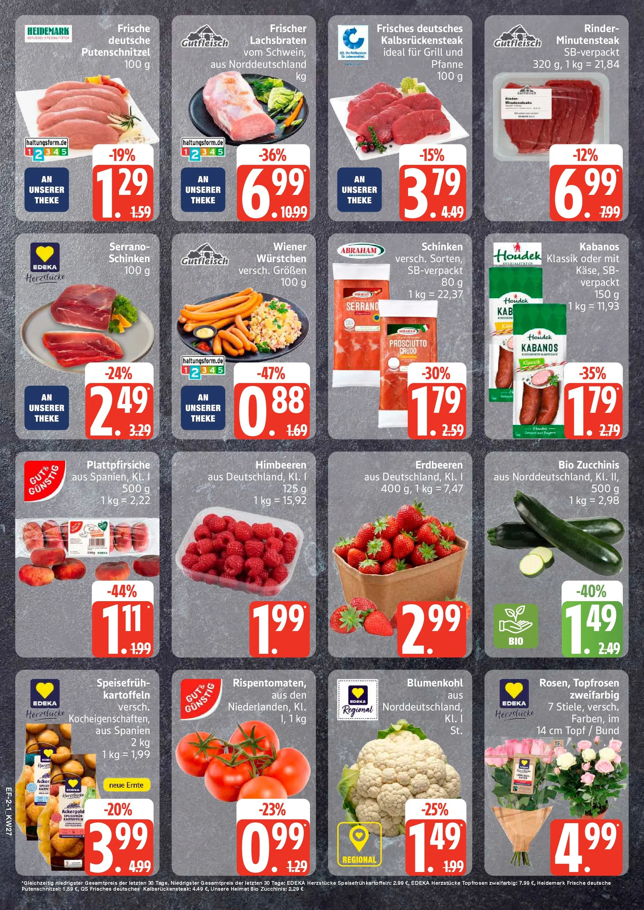 Edeka - EDEKA: Wochenangebote (ab 28.06.2026) » Angebote Online | Seite: 2 | Produkte: Himbeeren, Grill, Kartoffeln, Putenschnitzel