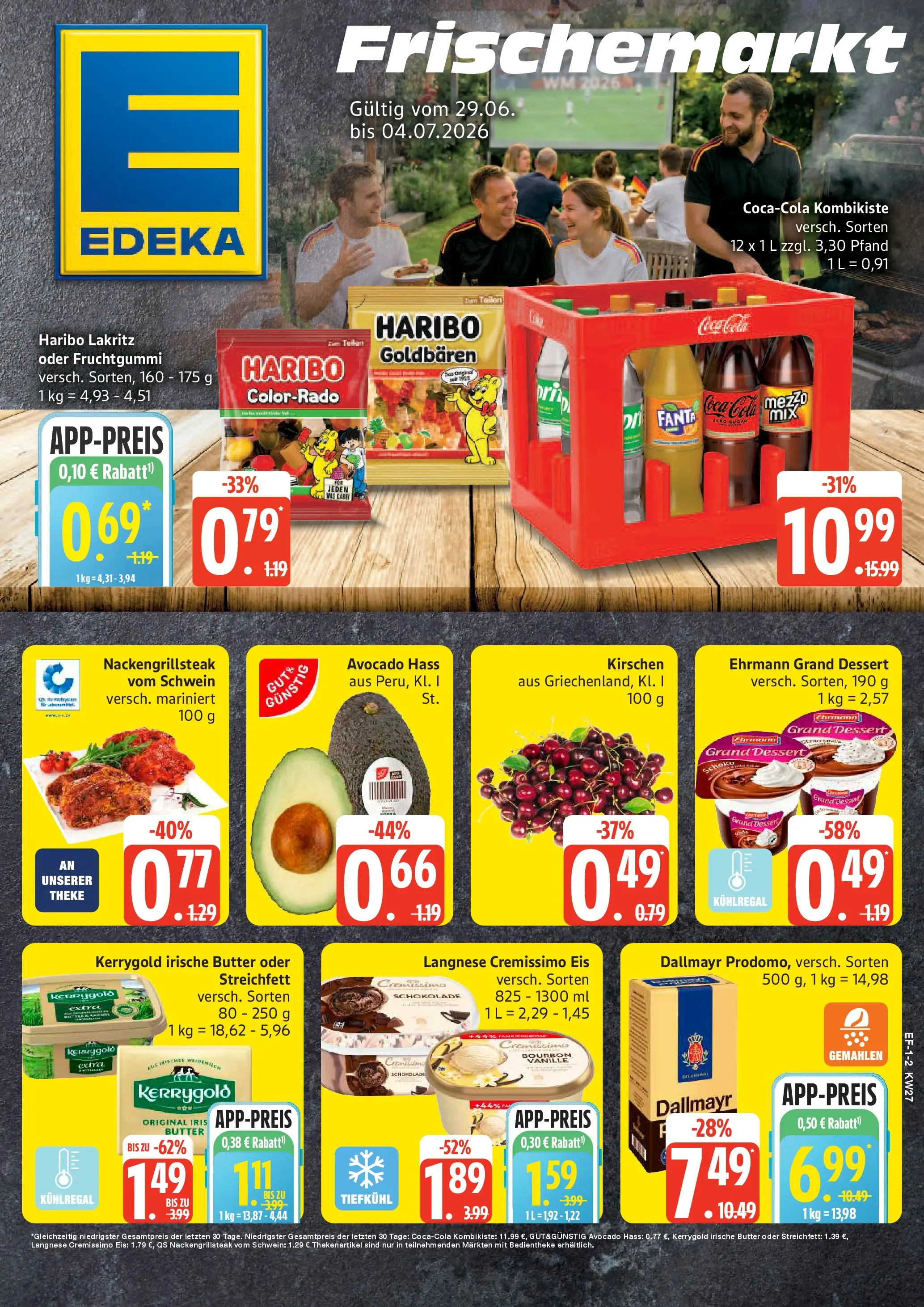 Edeka - EDEKA: Wochenangebote (ab 28.06.2026) » Angebote Online | Seite: 1 | Produkte: Haribo, Theke, Ehrmann grand dessert, Dallmayr