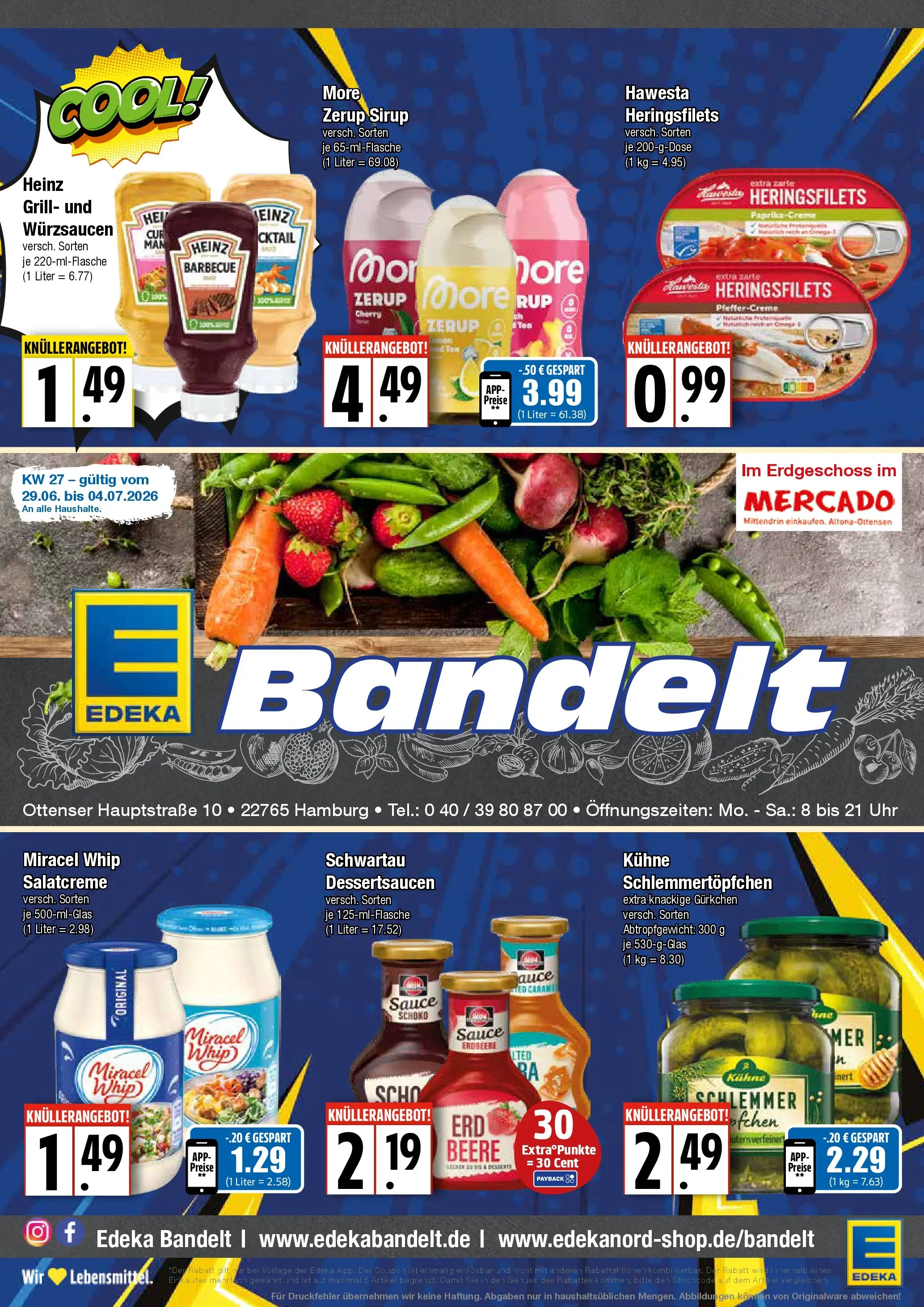 Edeka - EDEKA: Wochenangebote (ab 28.06.2026) » Angebote Online | Seite: 1 | Produkte: Grill, Sirup, Miracel whip, Uhr