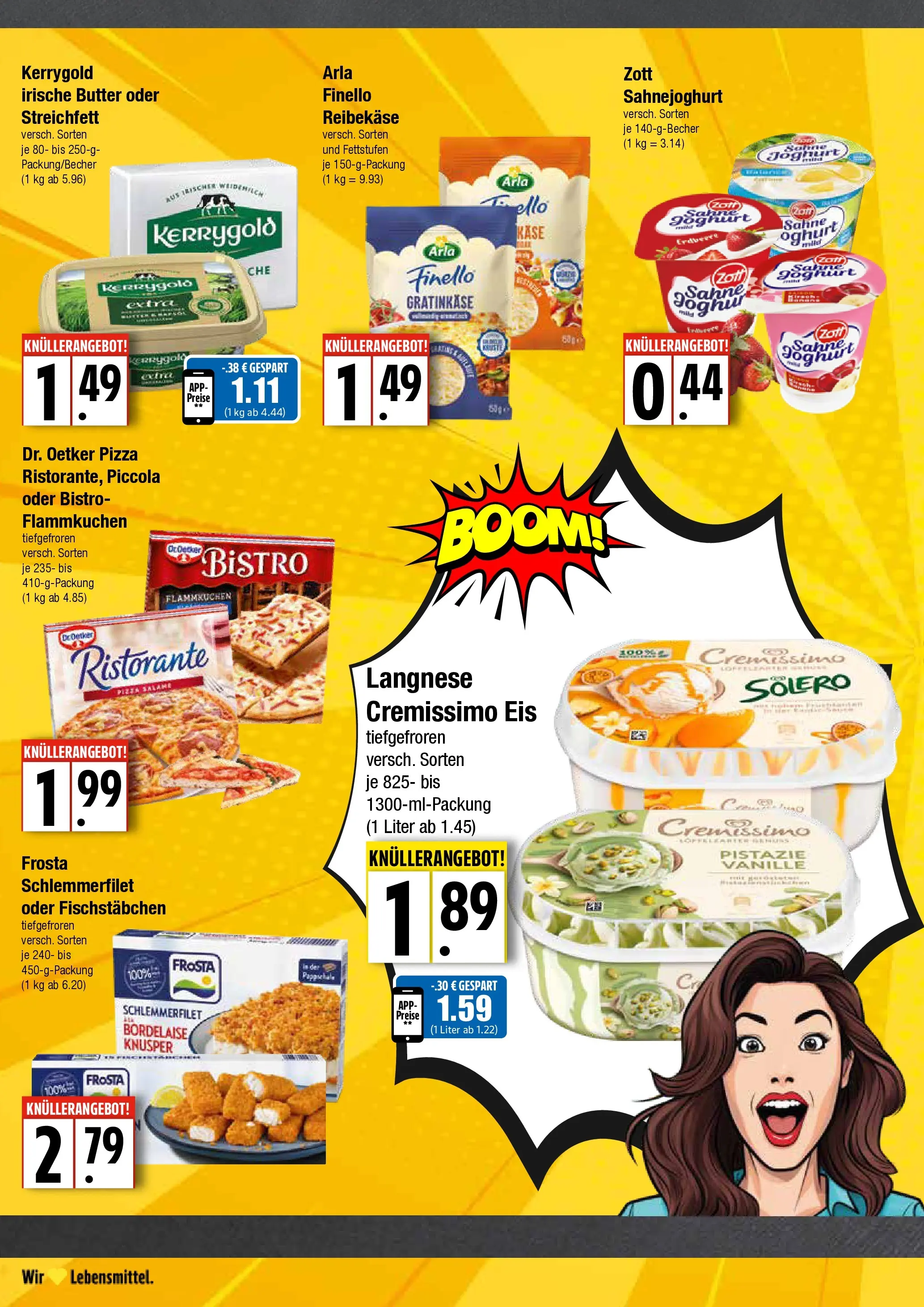 Edeka - EDEKA: Wochenangebote (ab 28.06.2026) » Angebote Online | Seite: 6 | Produkte: Langnese, Käse, Reibekase, Sahne