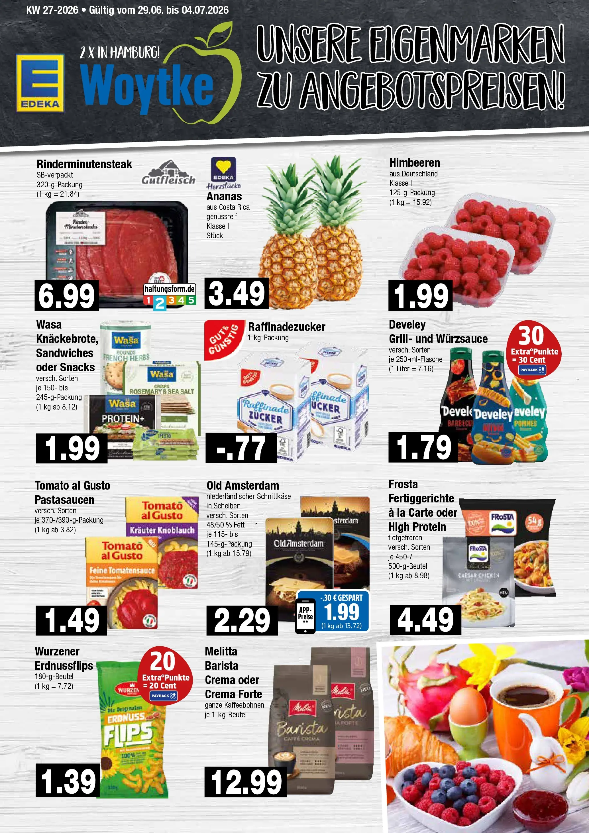 Edeka - EDEKA: Wochenangebote (ab 28.06.2026) » Angebote Online | Seite: 9 | Produkte: Melitta, Grill, Ananas, Frosta