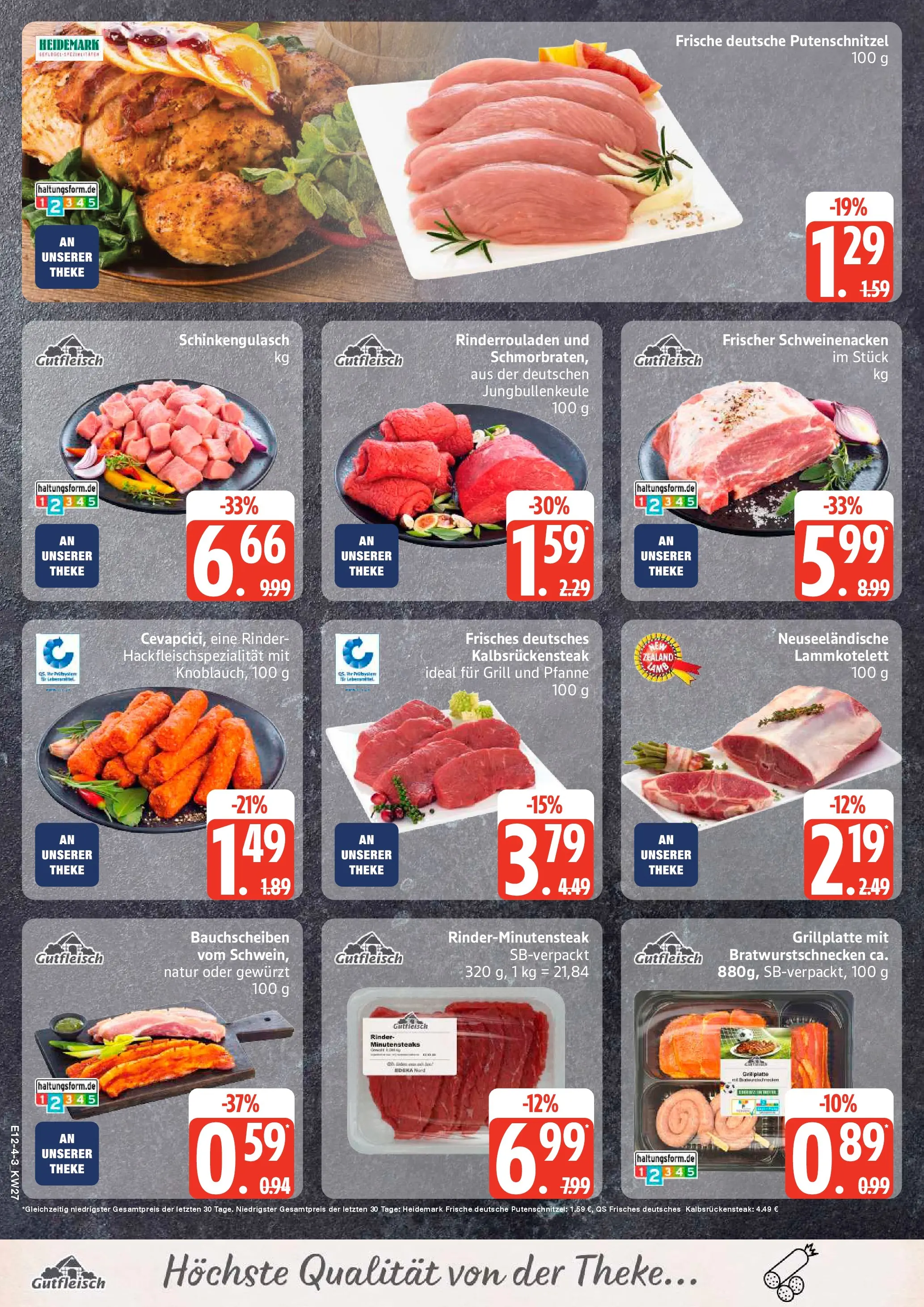 Edeka - EDEKA: Wochenangebote (ab 28.06.2026) » Angebote Online | Seite: 4 | Produkte: Rinderrouladen, Theke, Schweinenacken, Putenschnitzel