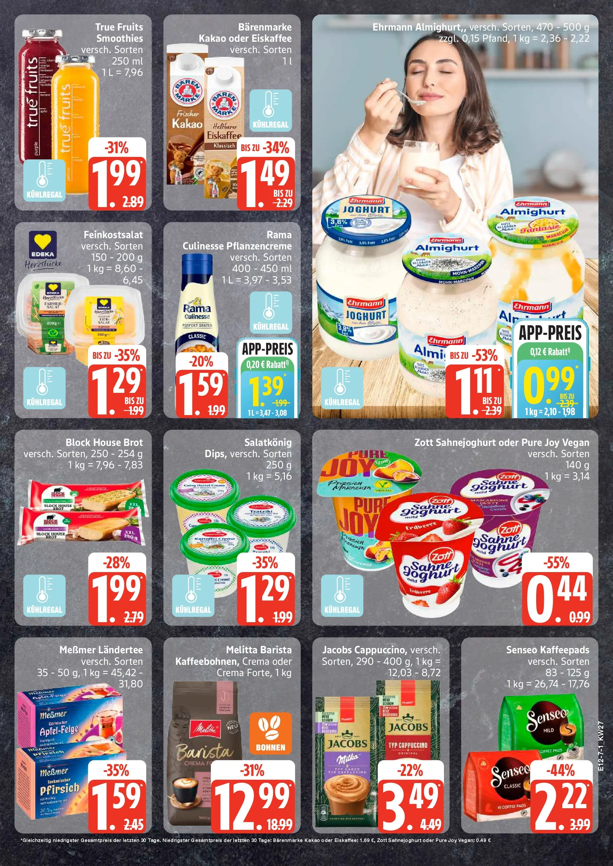 Edeka - EDEKA: Wochenangebote (ab 28.06.2026) » Angebote Online | Seite: 7 | Produkte: Messmer, Brot, Sahne, Salat