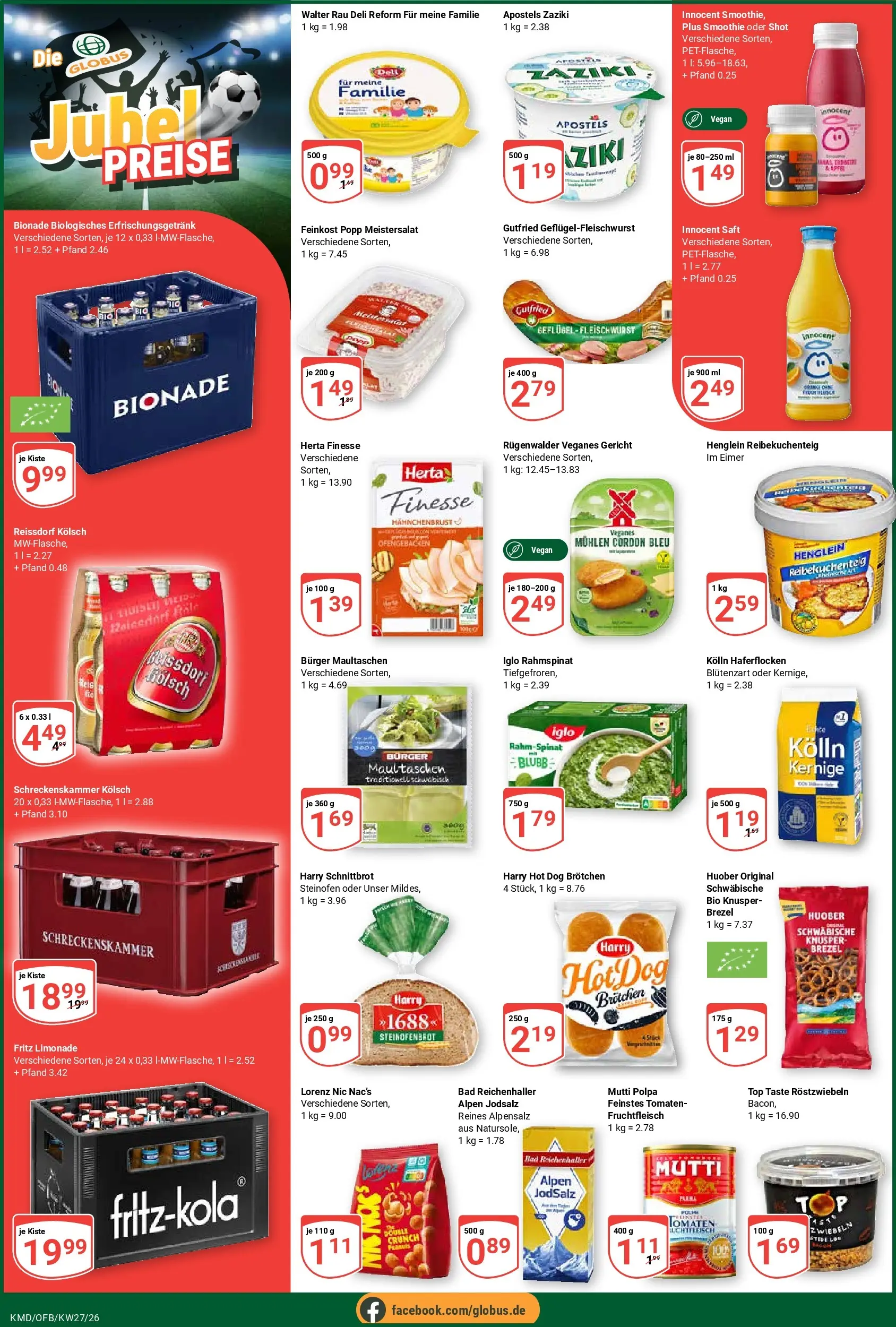 Globus Prospekt Köln (ab 29.06.2026) » Angebote online | Seite: 6 | Produkte: Kolln, Burger, Herta finesse, Hahnchenbrust