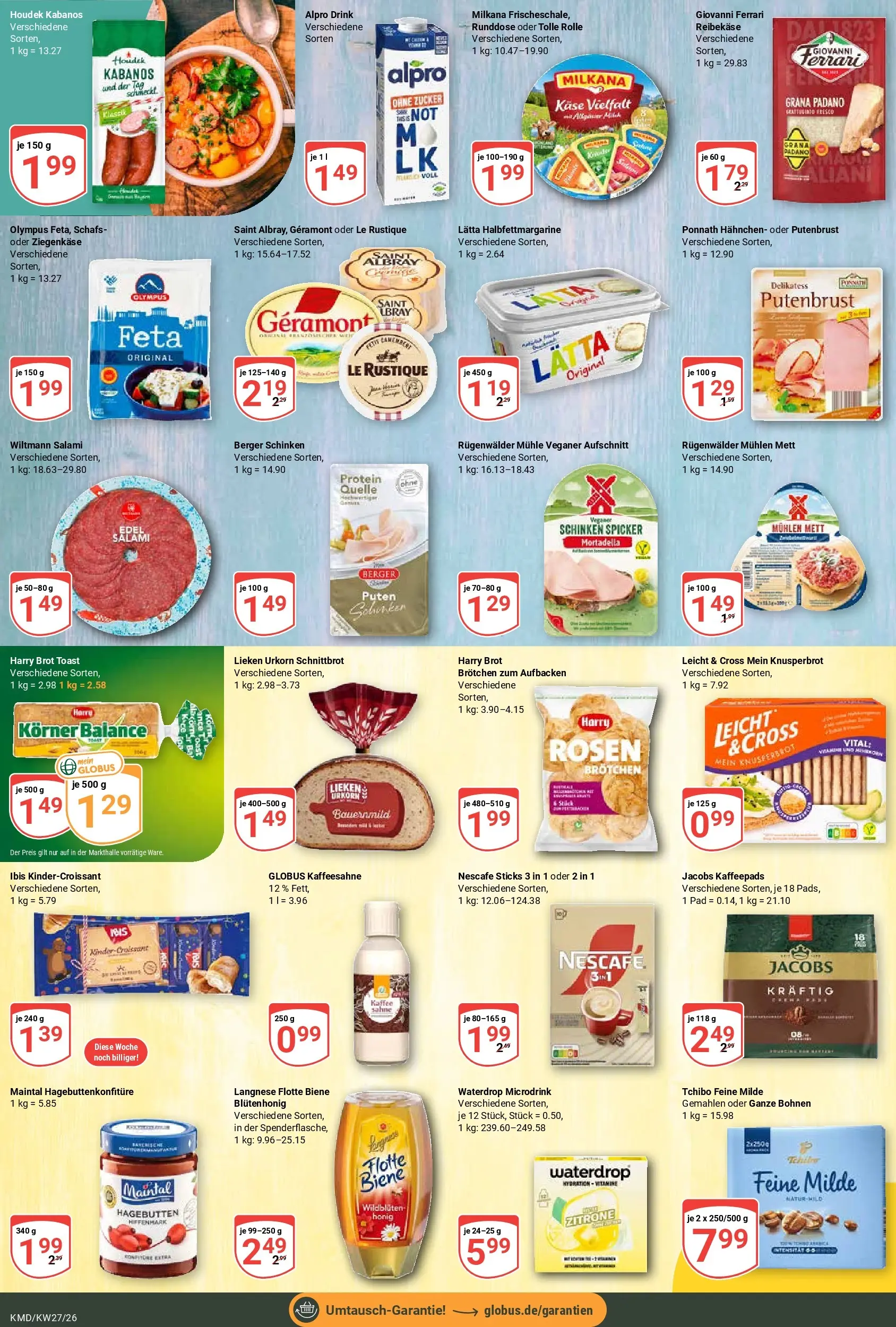 Globus Prospekt Köln (ab 29.06.2026) » Angebote online | Seite: 13 | Produkte: Geramont, Hahnchen, Zucker, Schinken