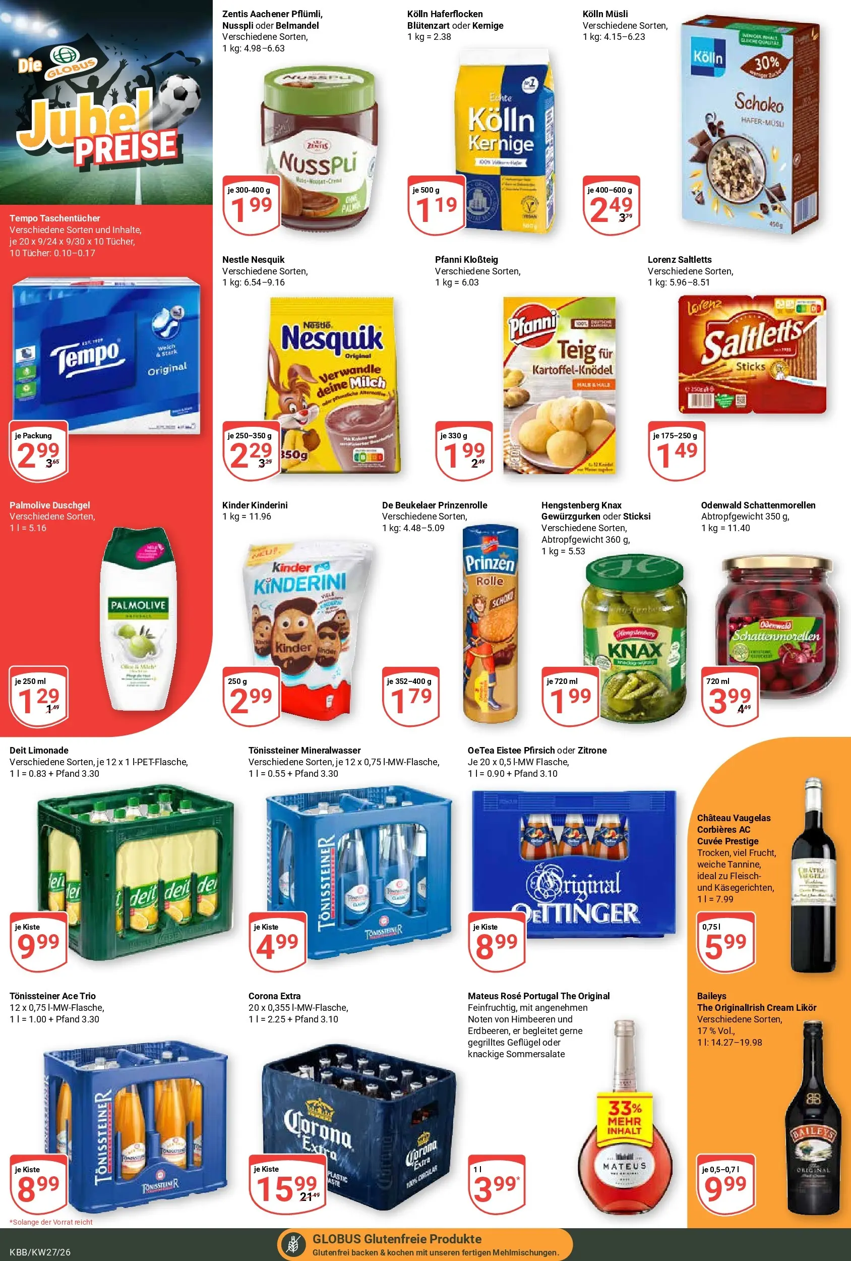 Globus Prospekt Koblenz-Bubenheim (ab 29.06.2026) » Angebote online | Seite: 4 | Produkte: Musli, Kolln haferflocken, Nesquik, Limonade