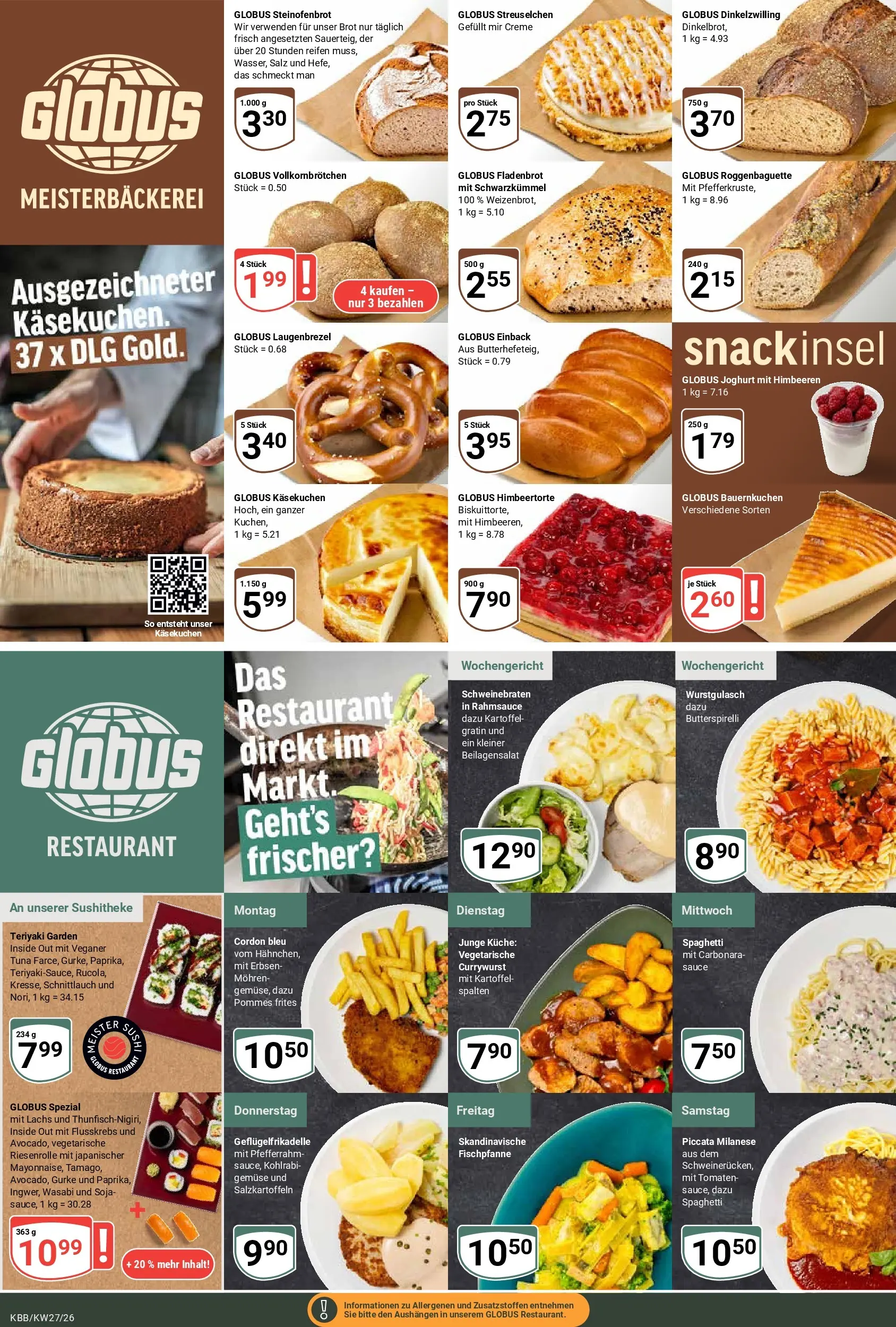 Globus Prospekt Koblenz-Bubenheim (ab 29.06.2026) » Angebote online | Seite: 7 | Produkte: Pommes, Kohlrabi, Lachs, Erbsen