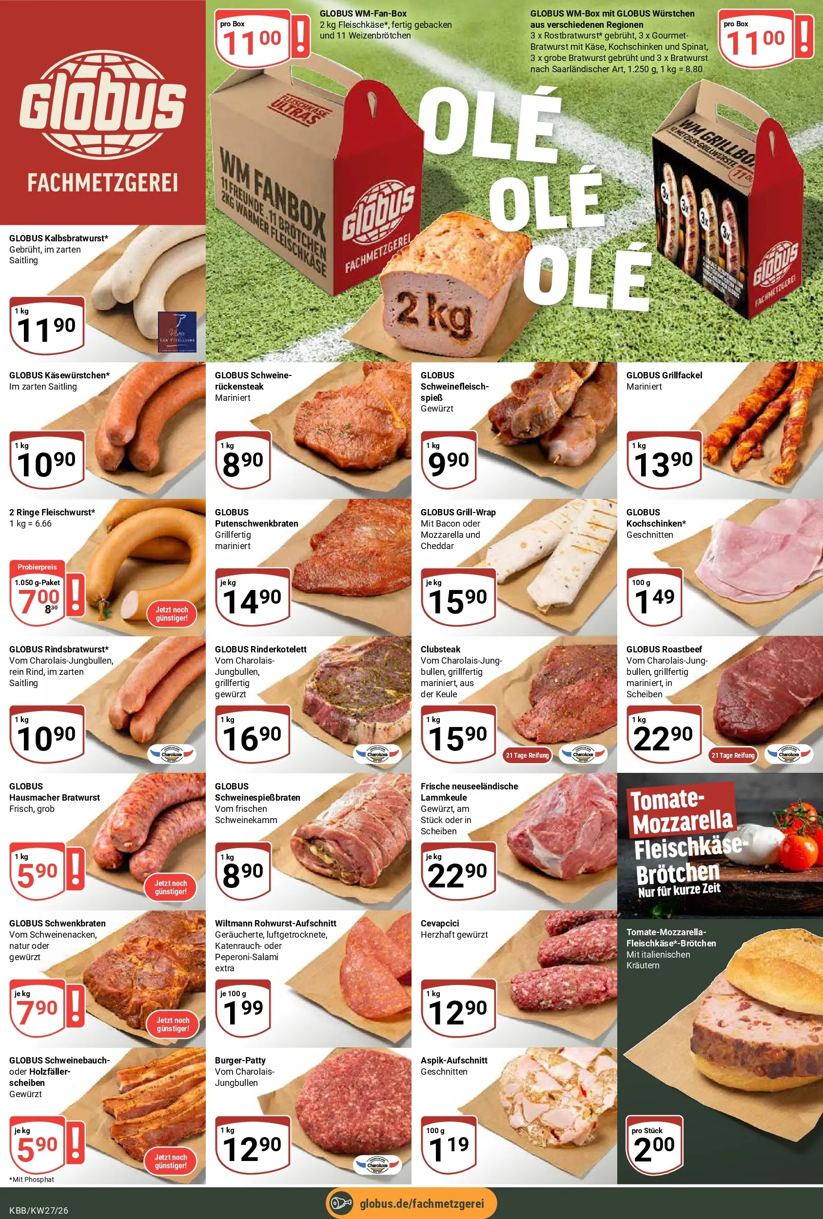 Globus Prospekt Koblenz-Bubenheim (ab 29.06.2026) » Angebote online | Seite: 8 | Produkte: Lammkeule, Box, Cevapcici, Roastbeef