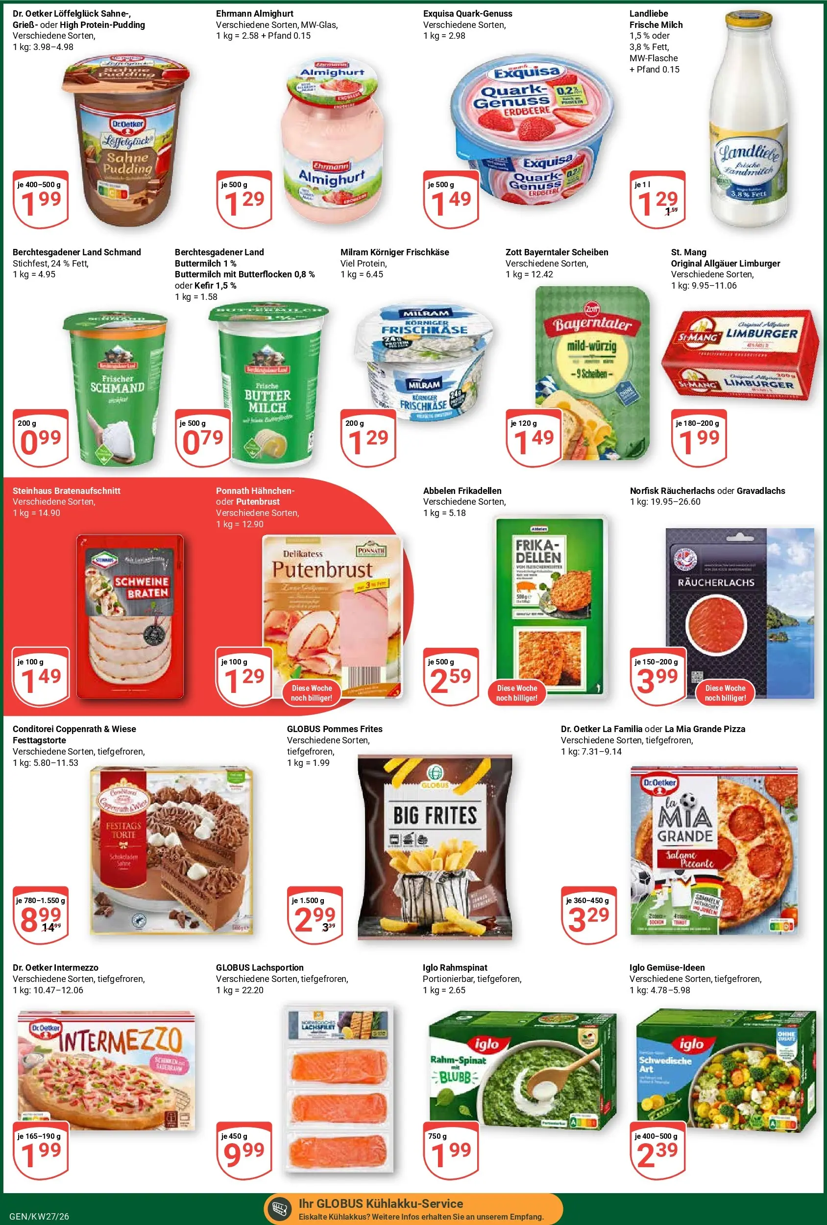 Globus Prospekt Gensingen (ab 29.06.2026) » Angebote online | Seite: 3 | Produkte: Hahnchen, Kefir, Ehrmann almighurt, Butter
