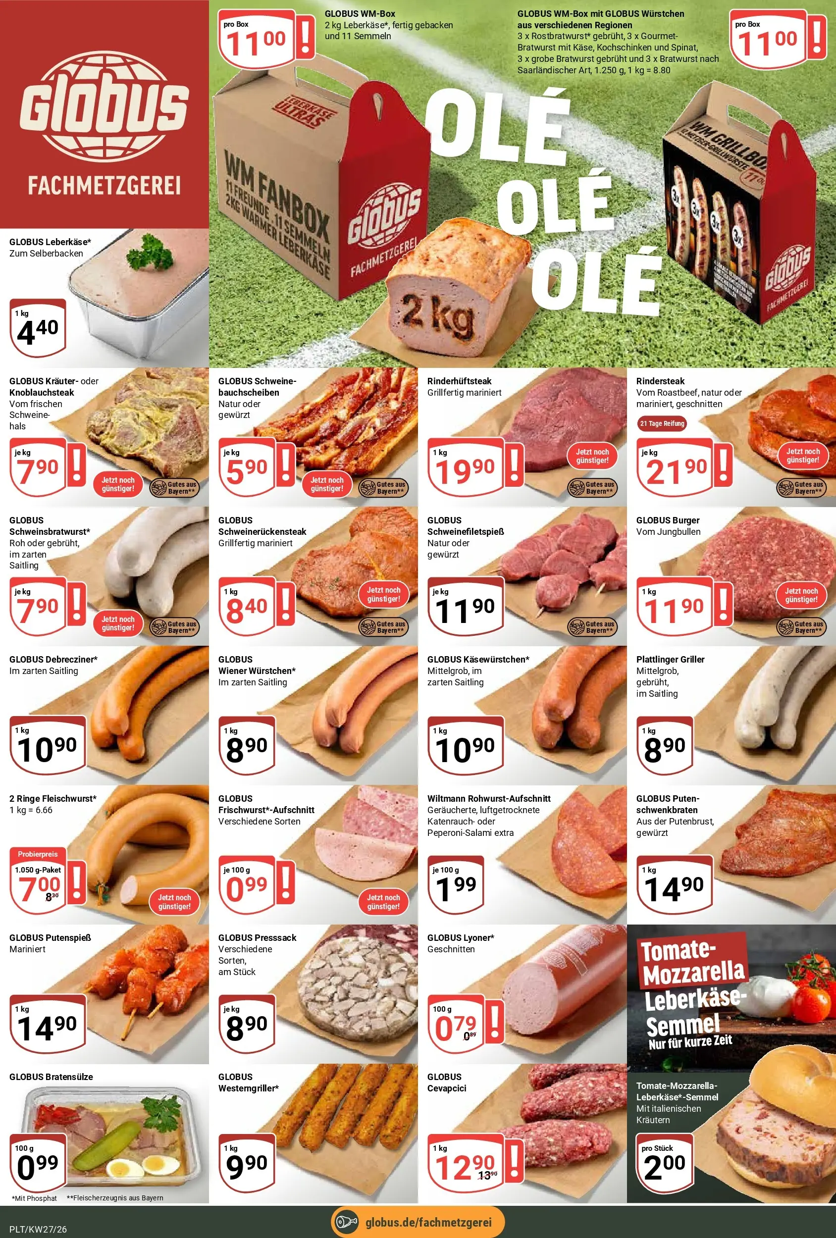 Globus Prospekt Plattling (ab 29.06.2026) » Angebote online | Seite: 6 | Produkte: Box, Burger, Griller, Leberkase