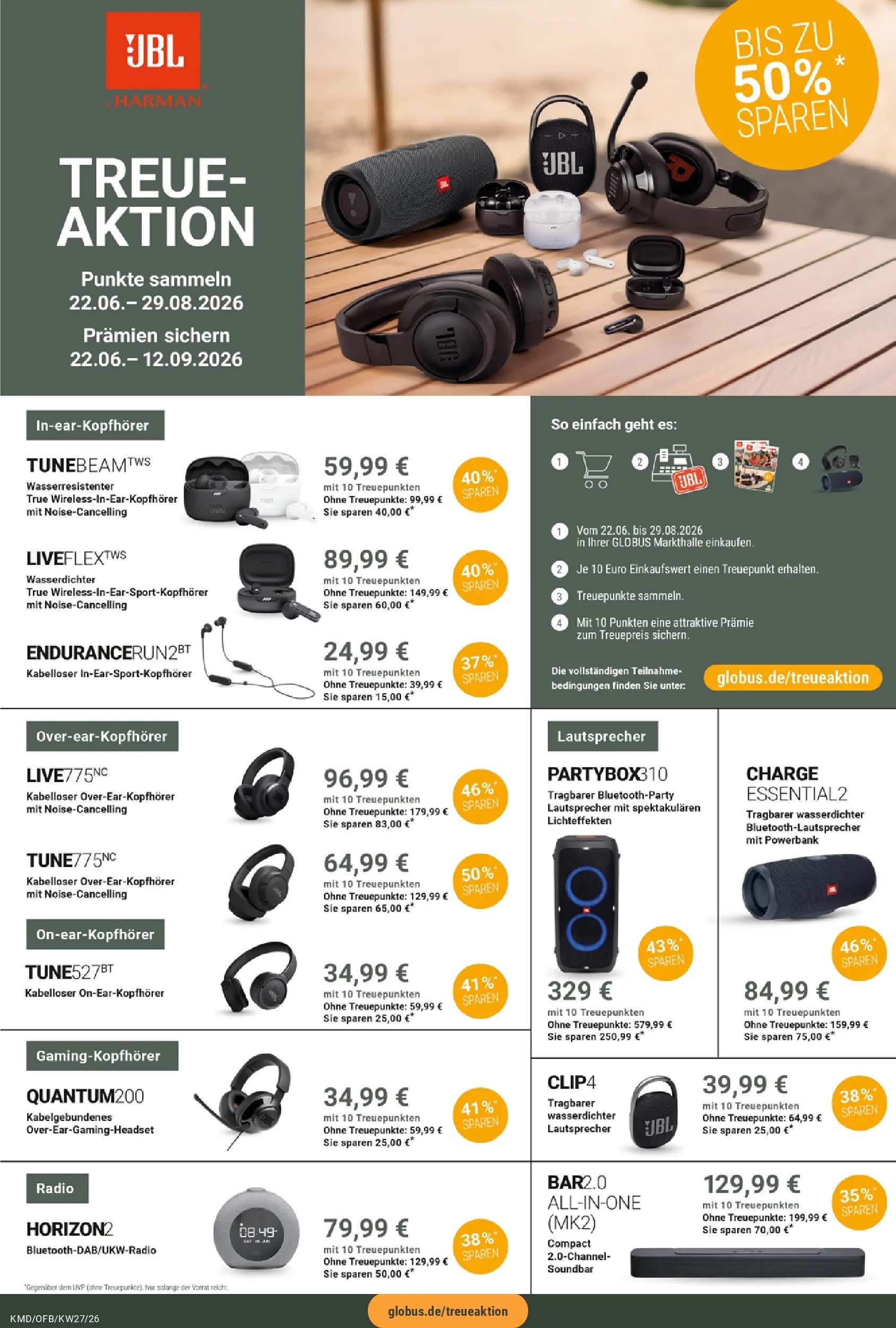 Globus Prospekt Köln (ab 29.06.2026) » Angebote online | Seite: 25 | Produkte: Lautsprecher, Soundbar, Powerbank, Radio