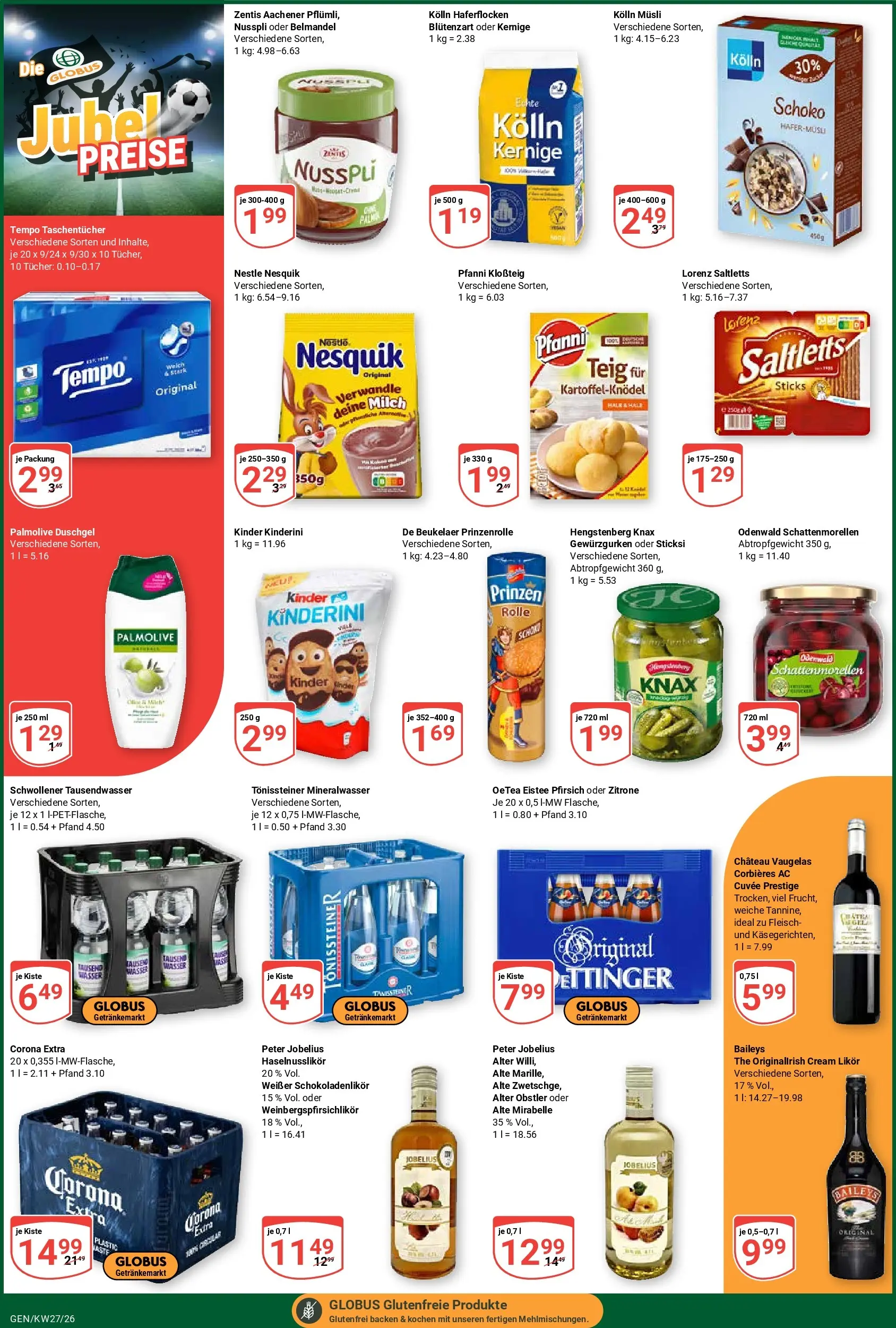 Globus Prospekt Gensingen (ab 29.06.2026) » Angebote online | Seite: 4 | Produkte: Kolln haferflocken, Nesquik, Kolln musli, Duschgel