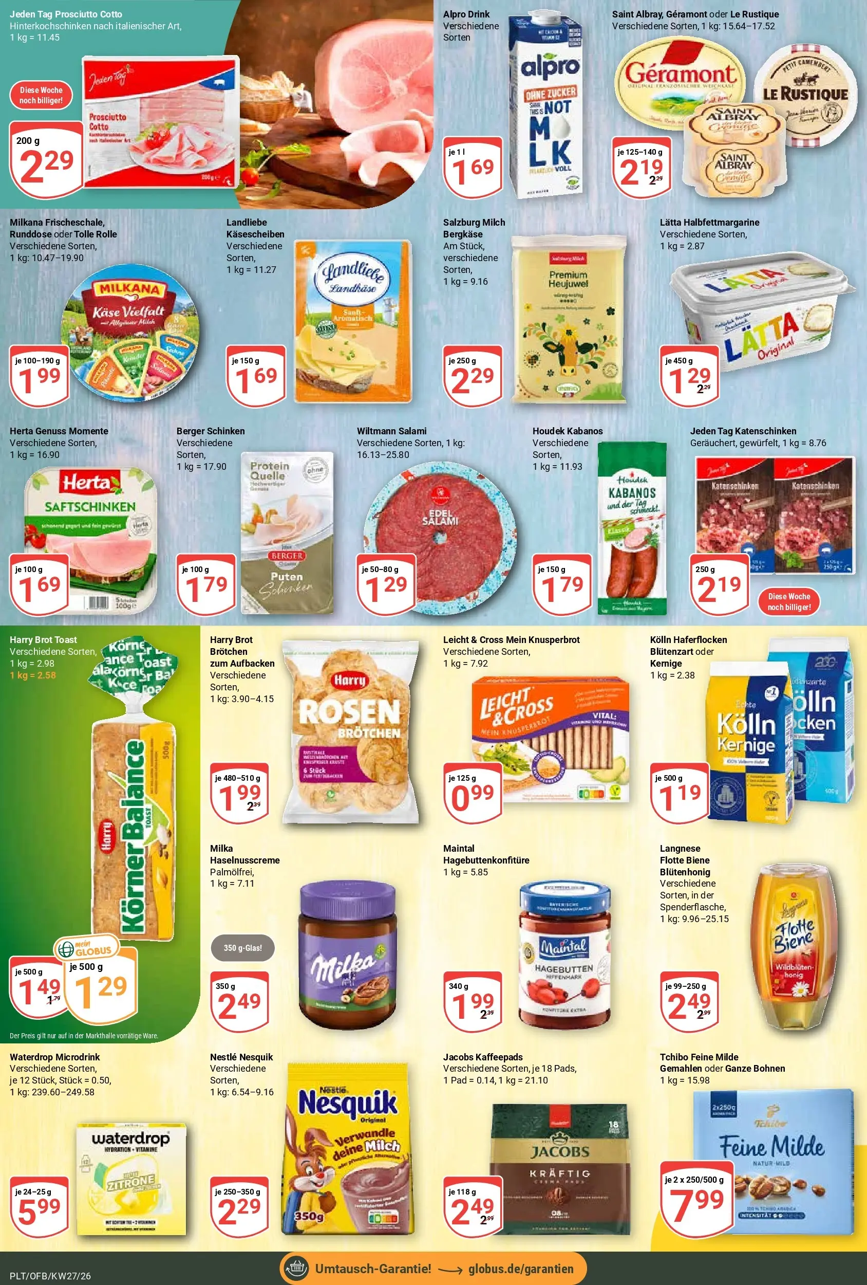 Globus Prospekt Plattling (ab 29.06.2026) » Angebote online | Seite: 10 | Produkte: Kaffeepads, Milkana, Alpro, Zucker