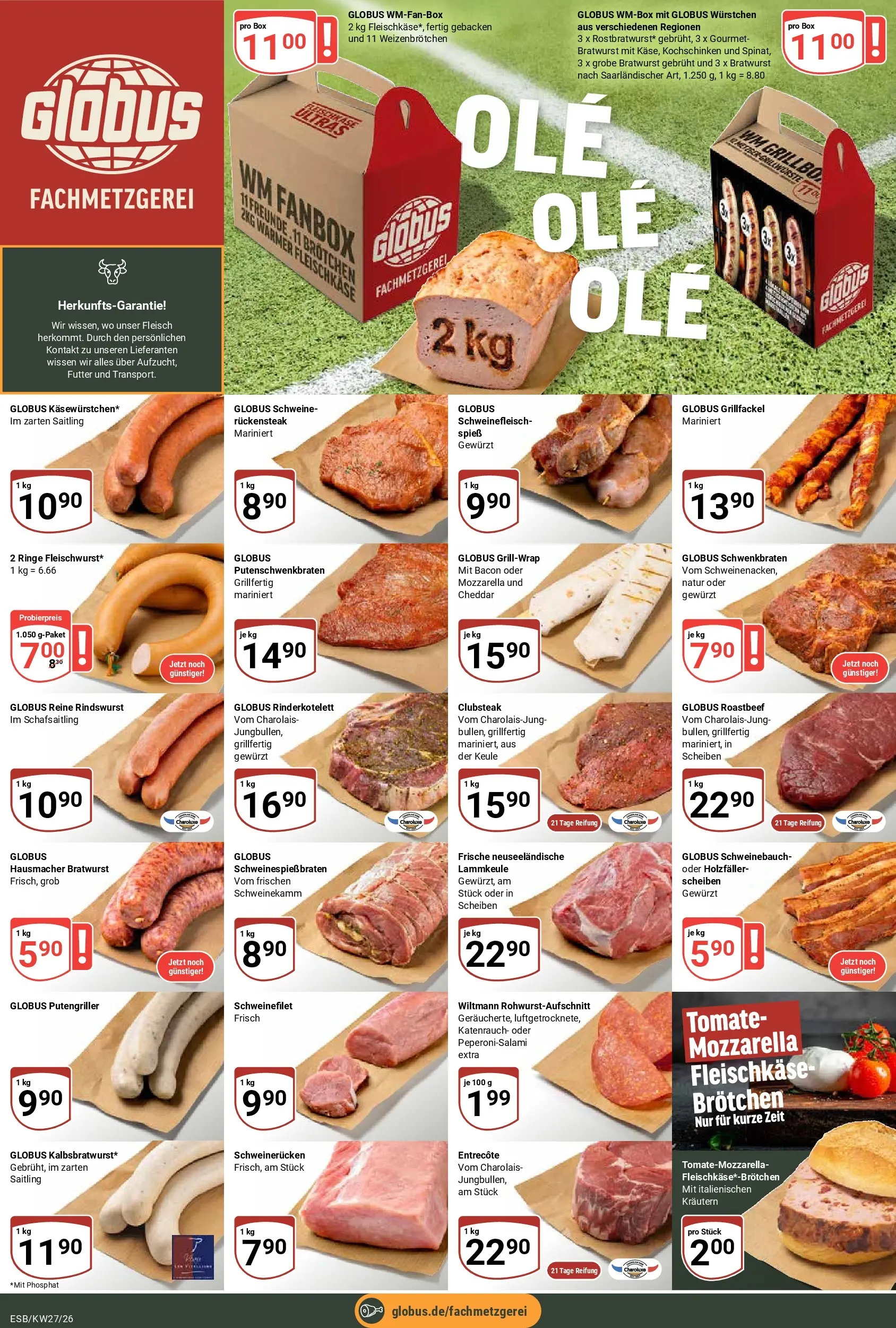 Globus Prospekt Eschborn (ab 29.06.2026) » Angebote online | Seite: 8 | Produkte: Lammkeule, Entrecote, Schweinefleisch, Fleisch