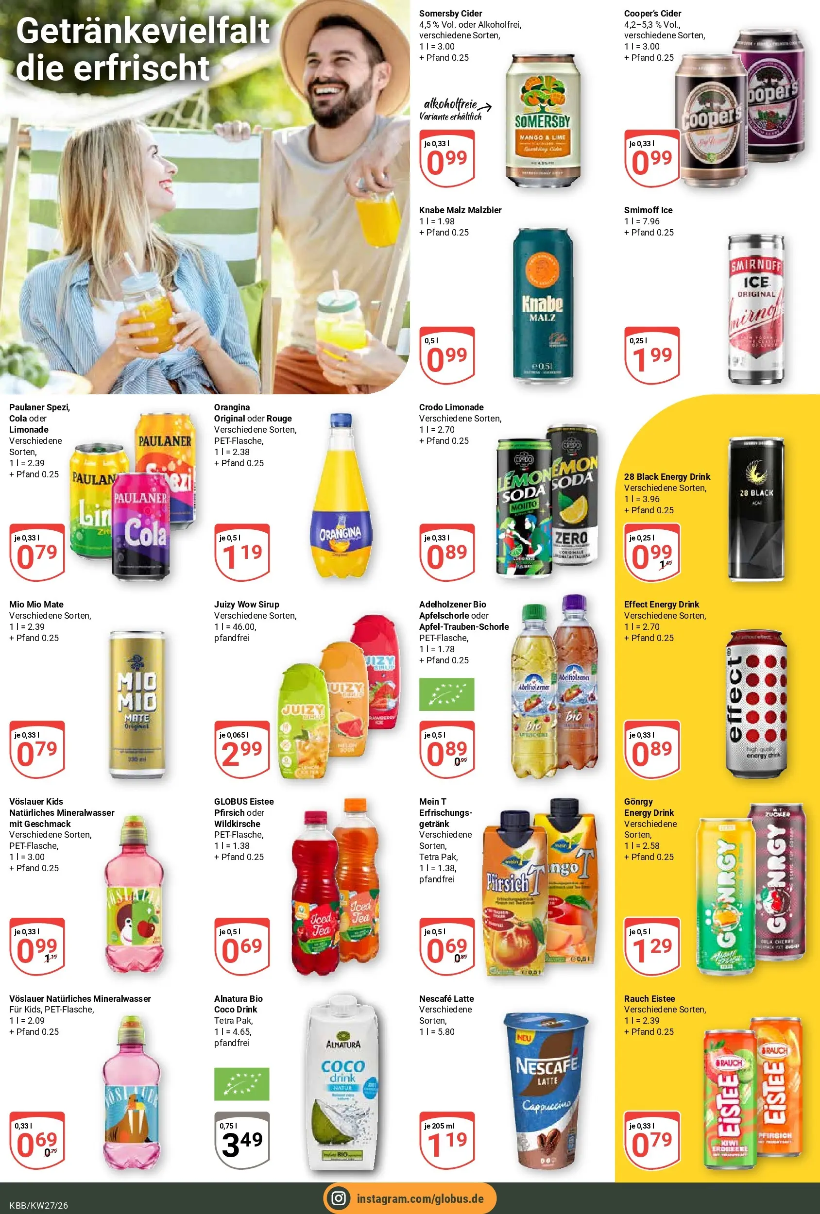 Globus Prospekt Koblenz-Bubenheim (ab 29.06.2026) » Angebote online | Seite: 16 | Produkte: Sirup, Mineralwasser, Mango, Paulaner