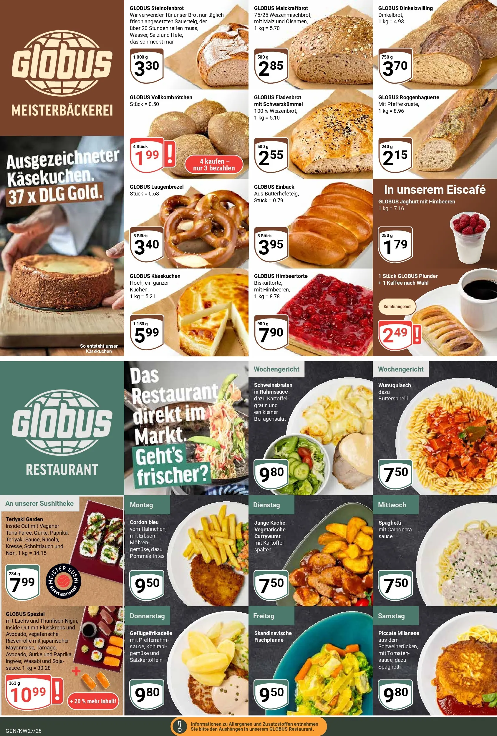Globus Prospekt Gensingen (ab 29.06.2026) » Angebote online | Seite: 8 | Produkte: Joghurt, Kohlrabi, Gemüse, Salz