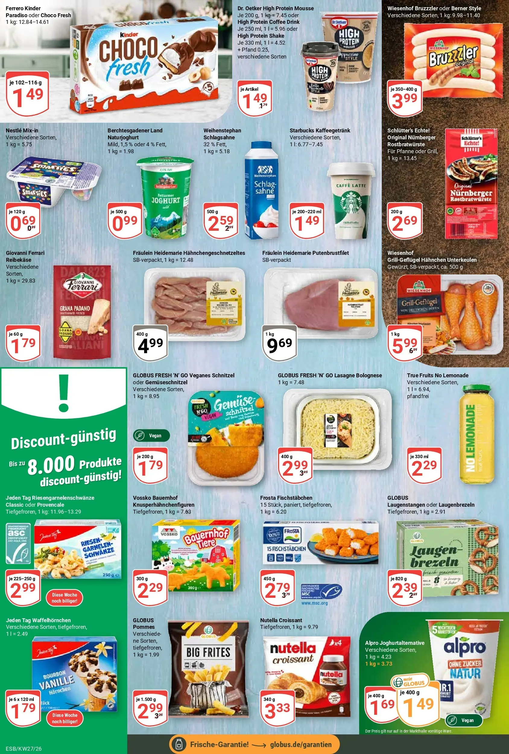 Globus Prospekt Eschborn (ab 29.06.2026) » Angebote online | Seite: 10 | Produkte: Joghurt, Starbucks, Nutella, Sahne