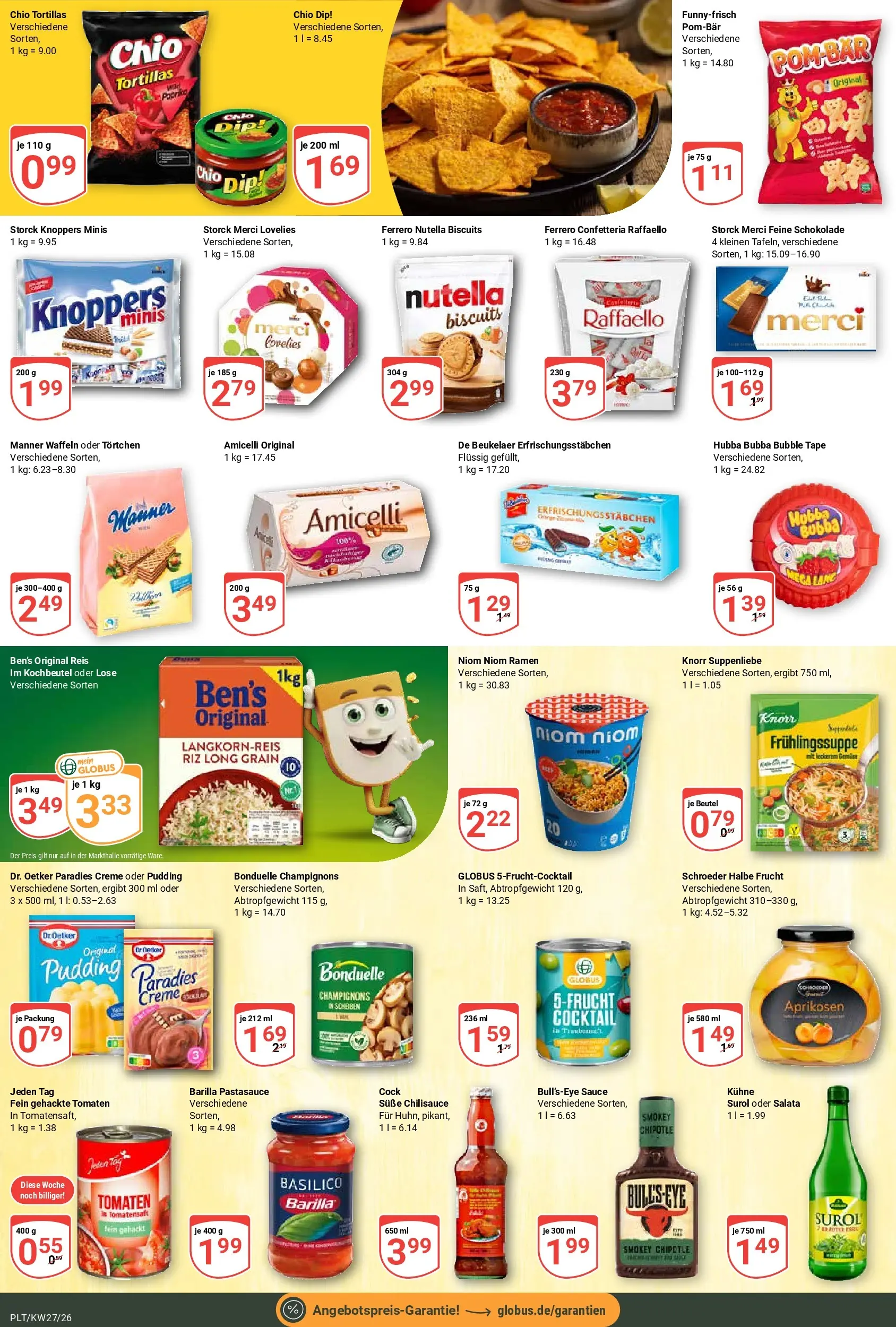 Globus Prospekt Plattling (ab 29.06.2026) » Angebote online | Seite: 13 | Produkte: Merci, Schokolade, Creme, Nutella