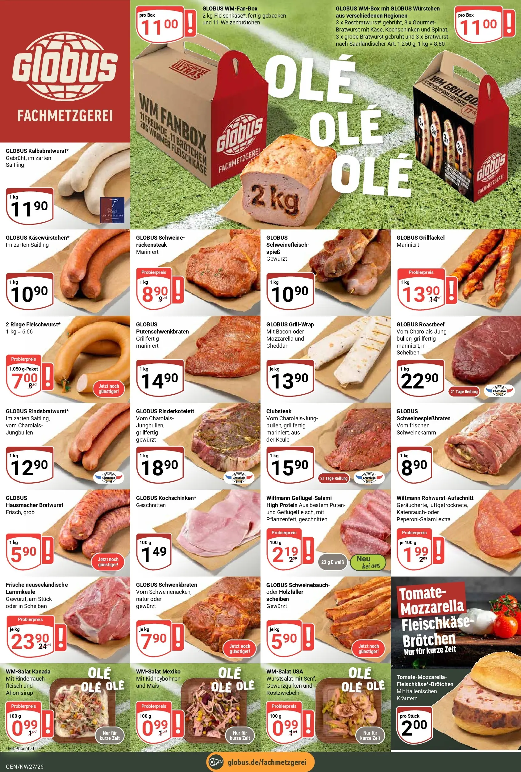 Globus Prospekt Gensingen (ab 29.06.2026) » Angebote online | Seite: 10 | Produkte: Lammkeule, Bratwurst, Schweinefleisch, Fleisch