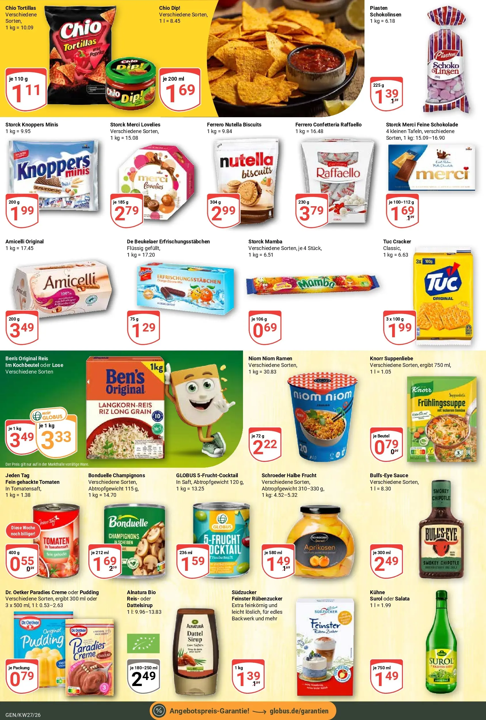 Globus Prospekt Gensingen (ab 29.06.2026) » Angebote online | Seite: 17 | Produkte: Raffaello, Paprika, Dattel, Reis