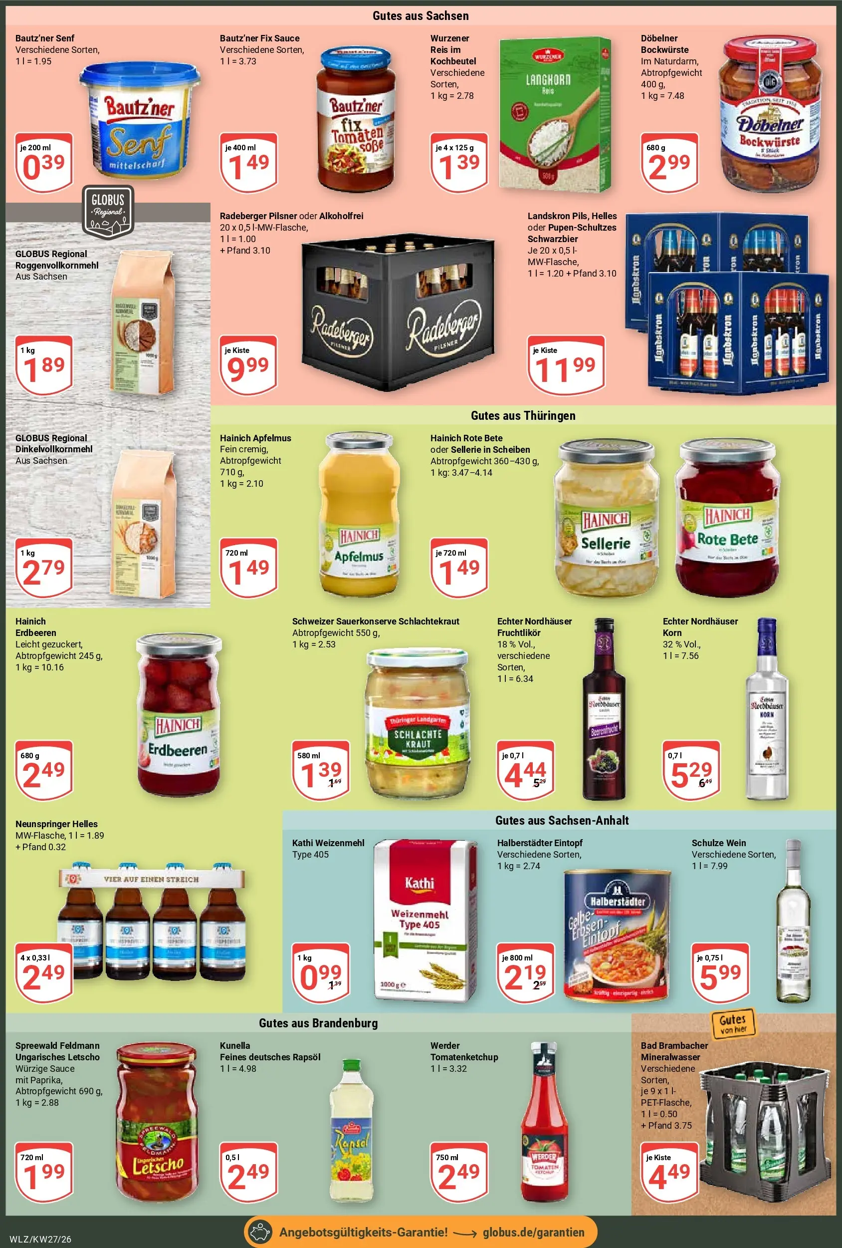 Globus Prospekt Weischlitz (ab 29.06.2026) » Angebote online | Seite: 7 | Produkte: Rapsöl, Bad, Mineralwasser, Erdbeeren