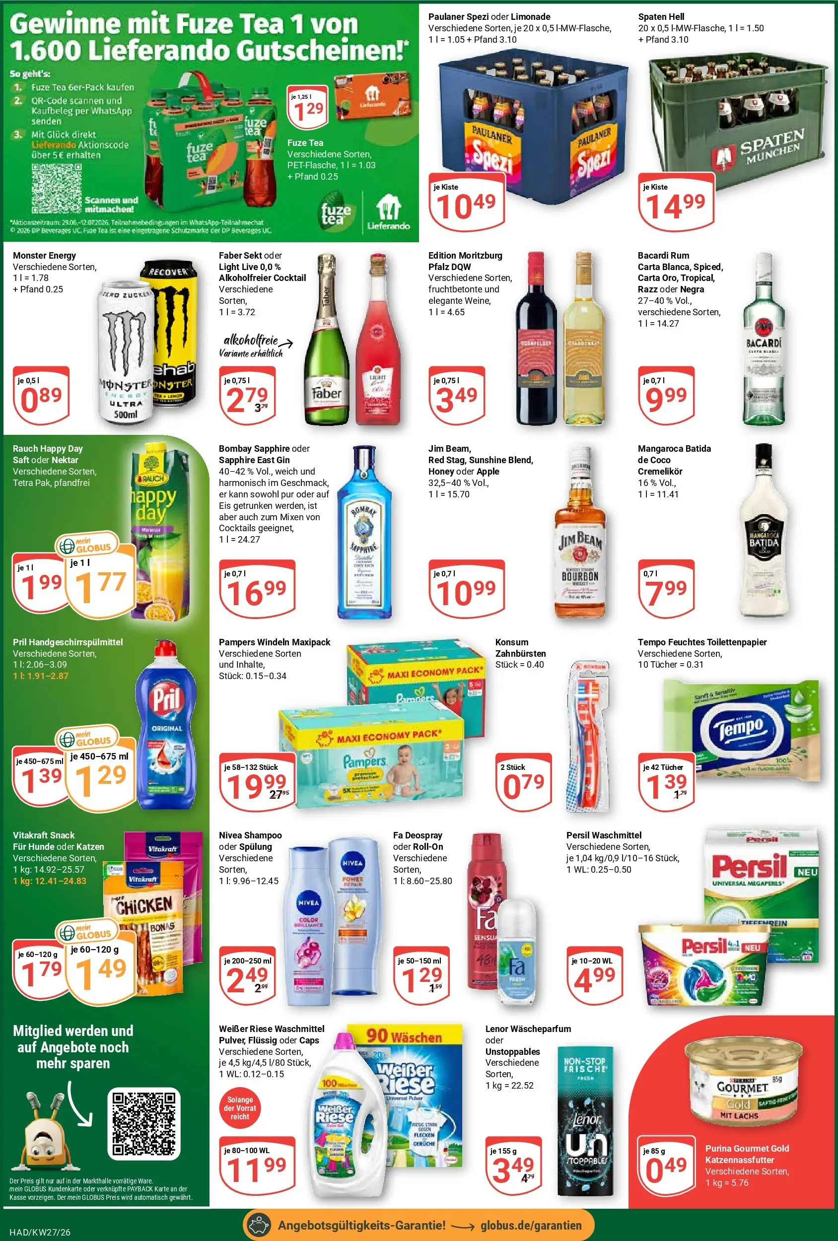 Globus Prospekt Halle (saale) (ab 29.06.2026) » Angebote online | Seite: 10 | Produkte: Lachs, Eis, Paulaner, Feuchtes Toilettenpapier