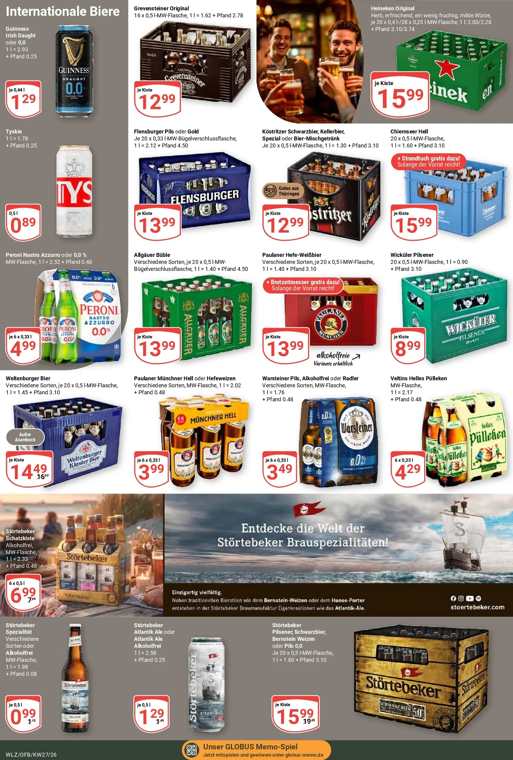 Globus Prospekt Weischlitz (ab 29.06.2026) » Angebote online | Seite: 20 | Produkte: Bier, Warsteiner, Paulaner, Veltins
