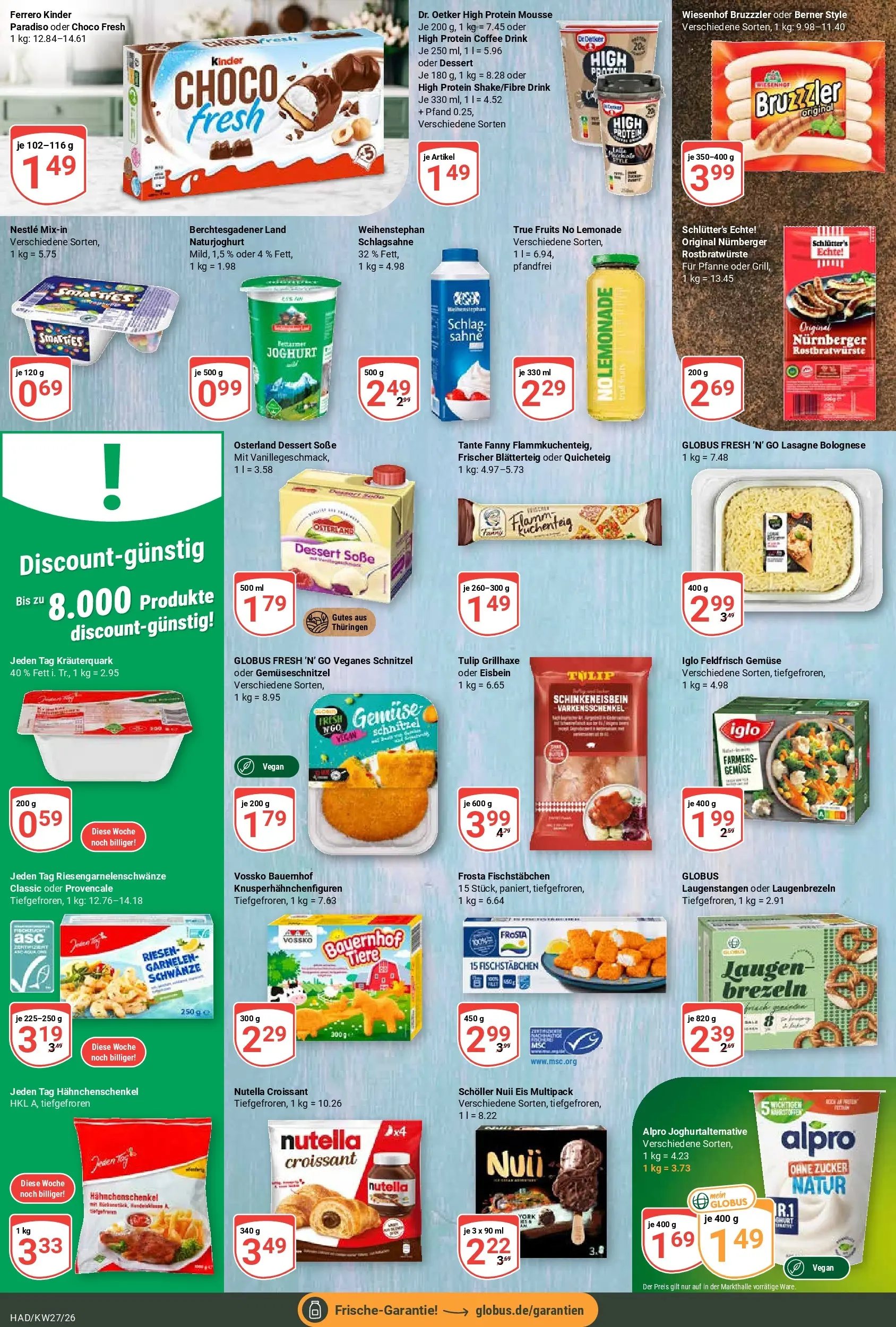 Globus Prospekt Halle (saale) (ab 29.06.2026) » Angebote online | Seite: 16 | Produkte: Nuii eis, Iglo, Smarties, Alpro