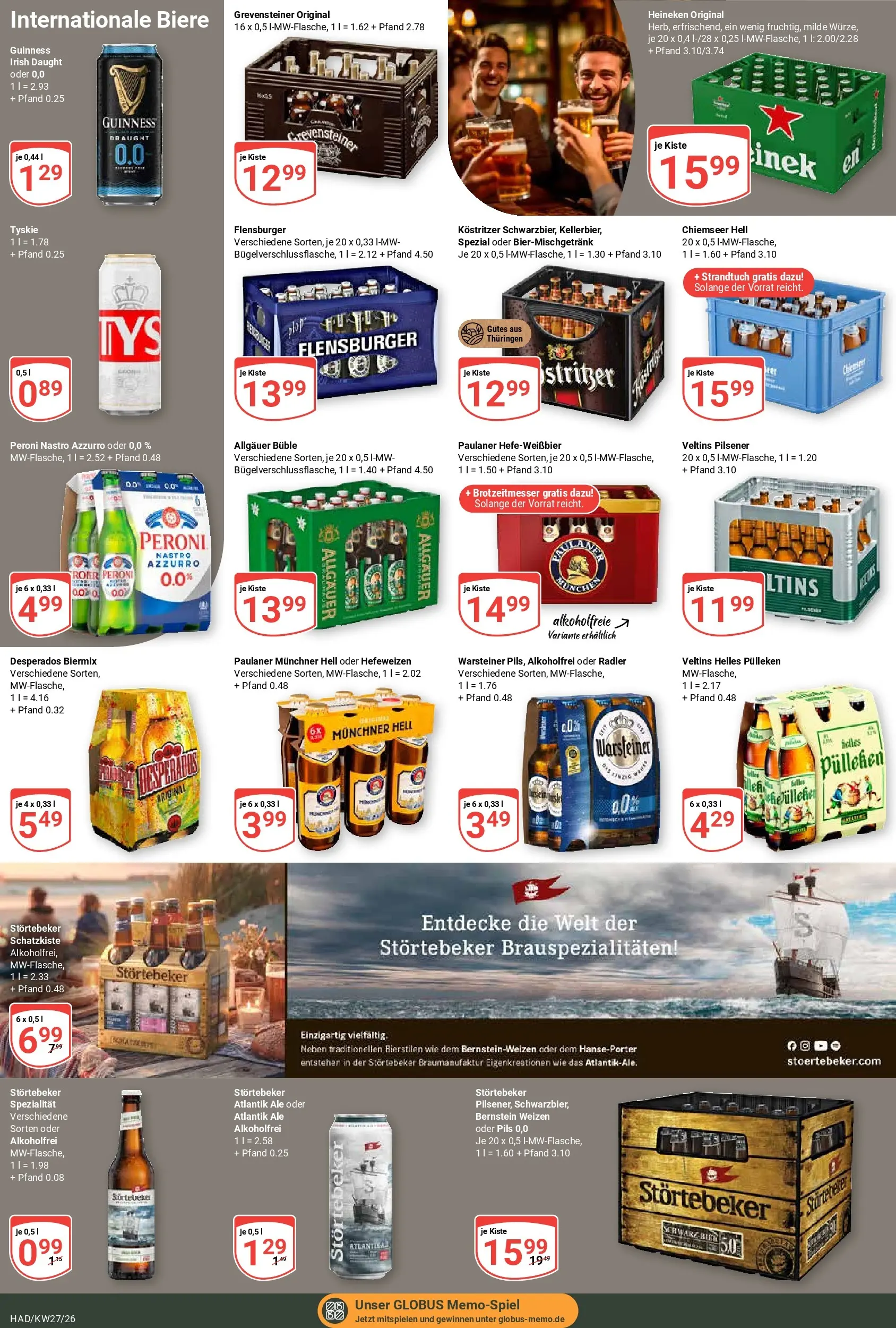 Globus Prospekt Halle (saale) (ab 29.06.2026) » Angebote online | Seite: 21 | Produkte: Kostritzer, Strandtuch, Heineken, Desperados