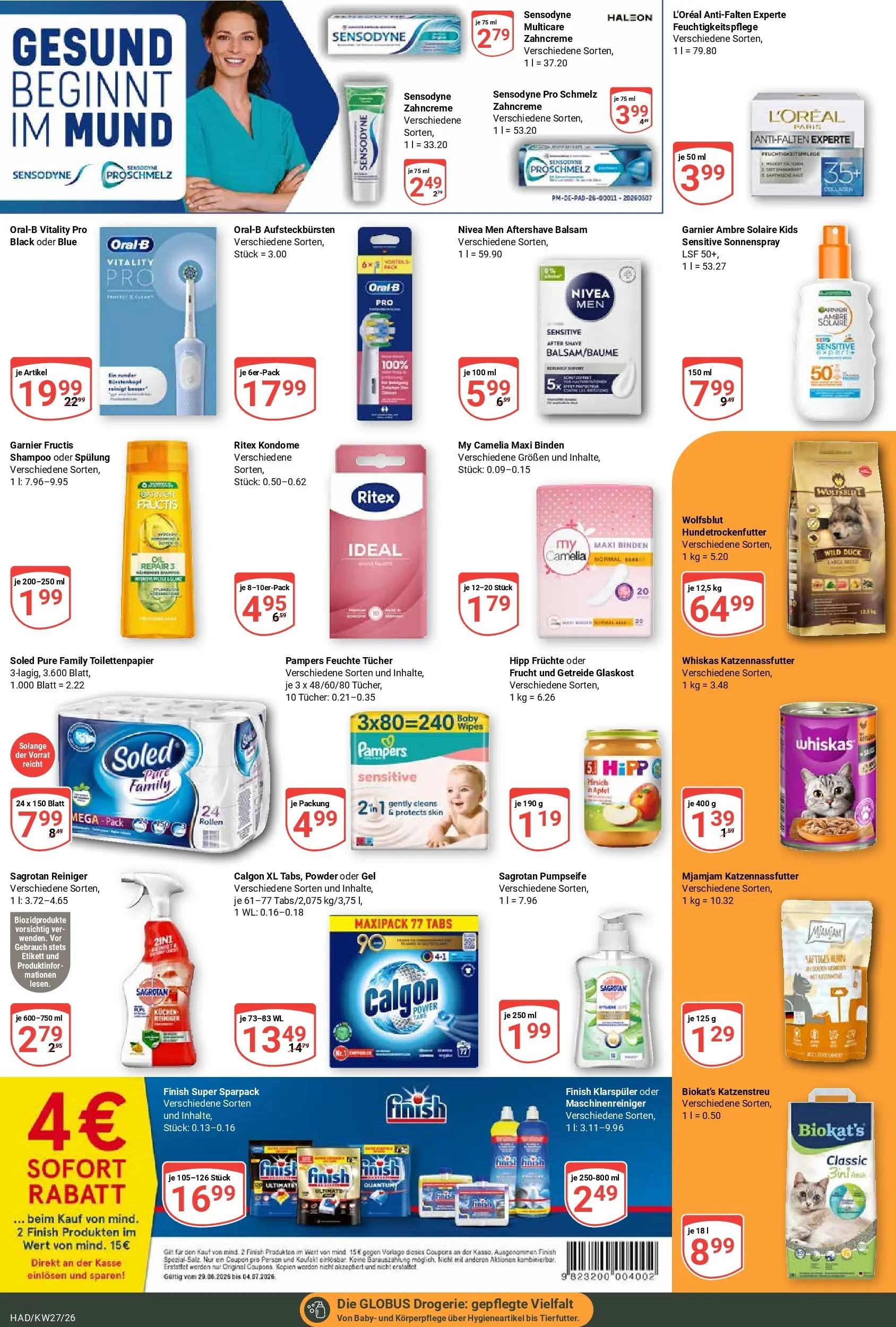 Globus Prospekt Halle (saale) (ab 29.06.2026) » Angebote online | Seite: 26 | Produkte: Äpfel, Finish, Shampoo, Toilettenpapier