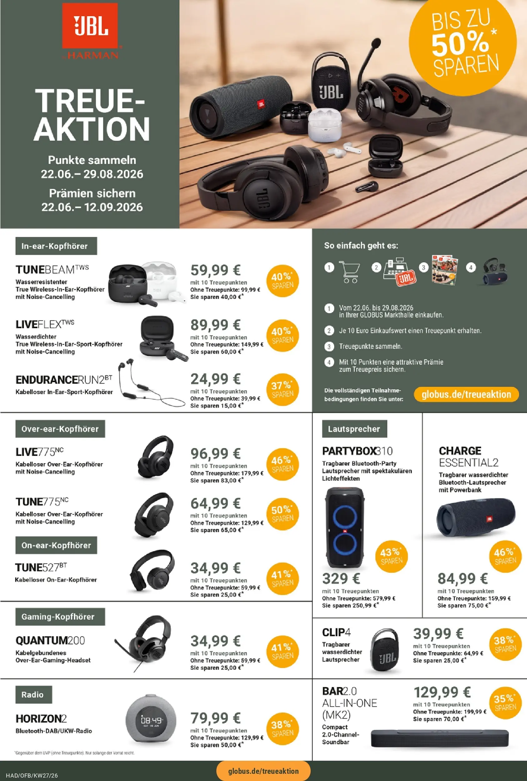 Globus Prospekt Halle (saale) (ab 29.06.2026) » Angebote online | Seite: 32 | Produkte: Lautsprecher, Soundbar, Powerbank, Radio