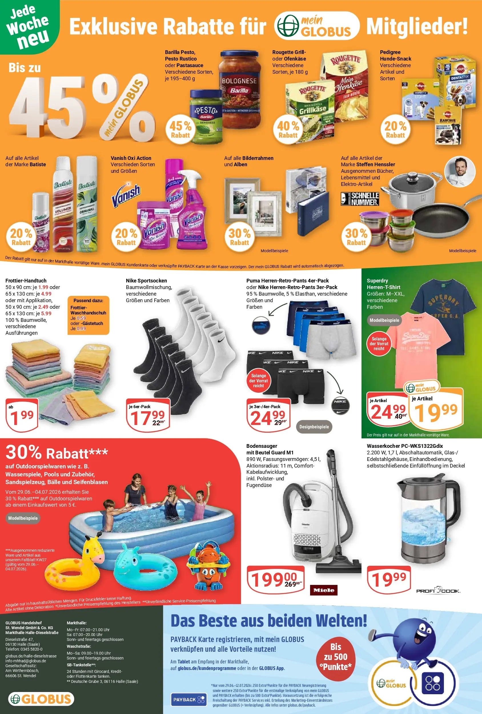 Globus Prospekt Halle (saale) (ab 29.06.2026) » Angebote online | Seite: 35 | Produkte: Grill, Wasserkocher, Bilderrahmen, Telefon