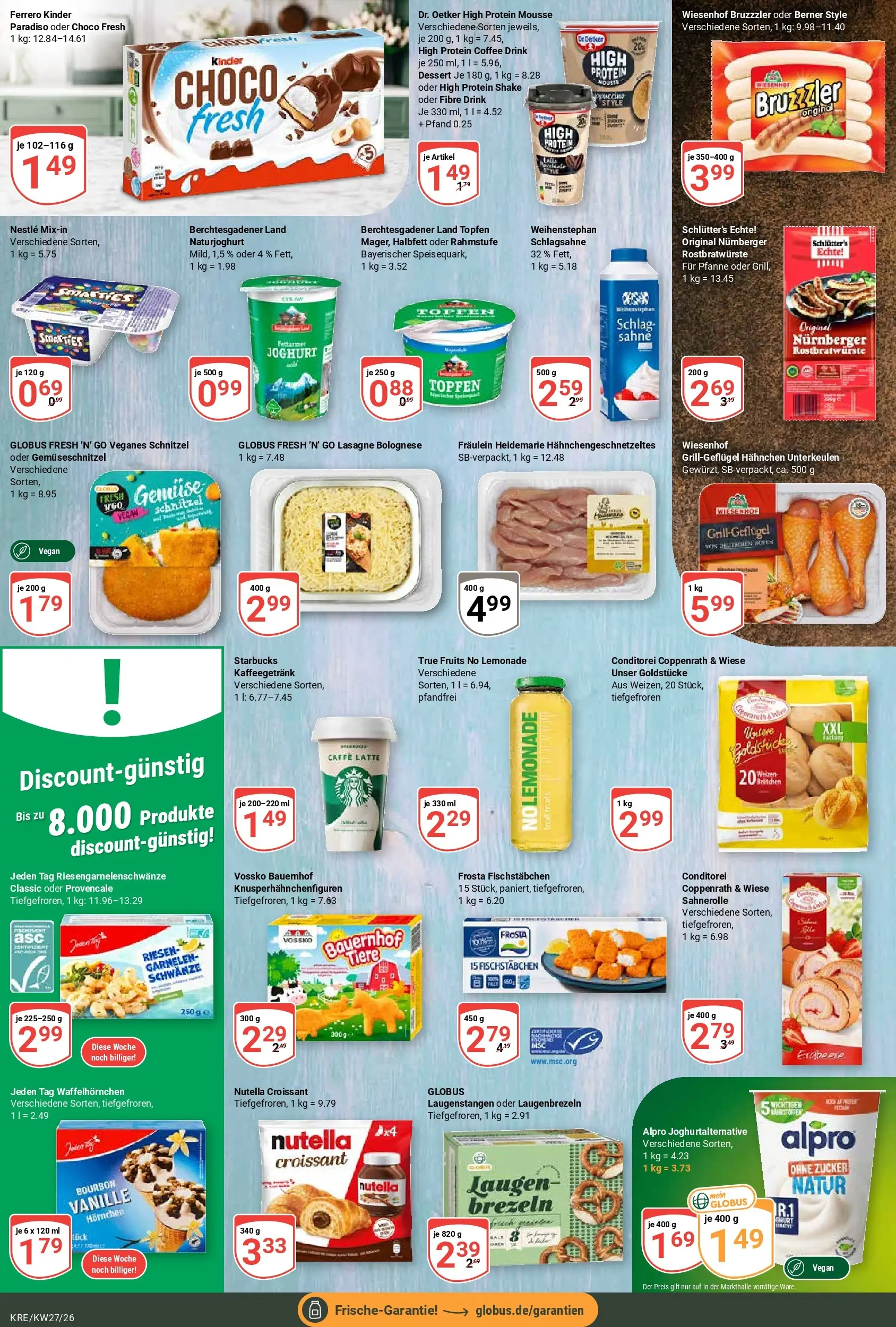 Globus Prospekt Krefeld (ab 29.06.2026) » Angebote online | Seite: 10 | Produkte: Smarties, Garnelen, Croissant, Gemüse