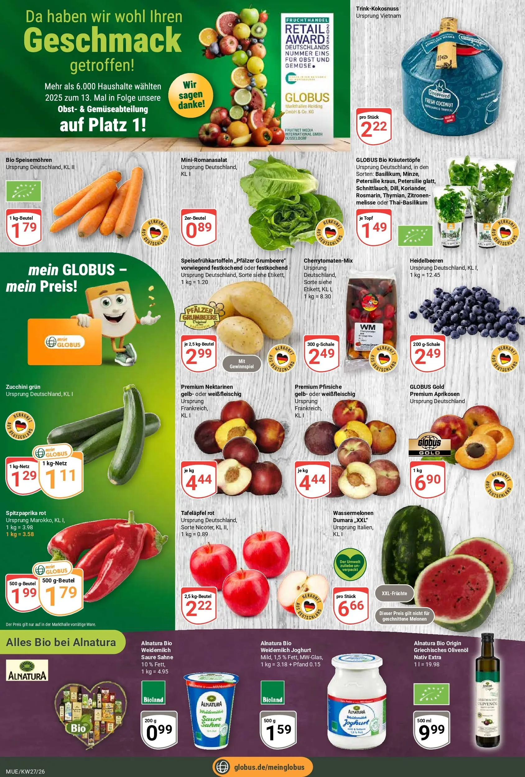 Globus Prospekt Mühldorf (ab 29.06.2026) » Angebote online | Seite: 4 | Produkte: Joghurt, Zucchini, Sahne, Zitronen