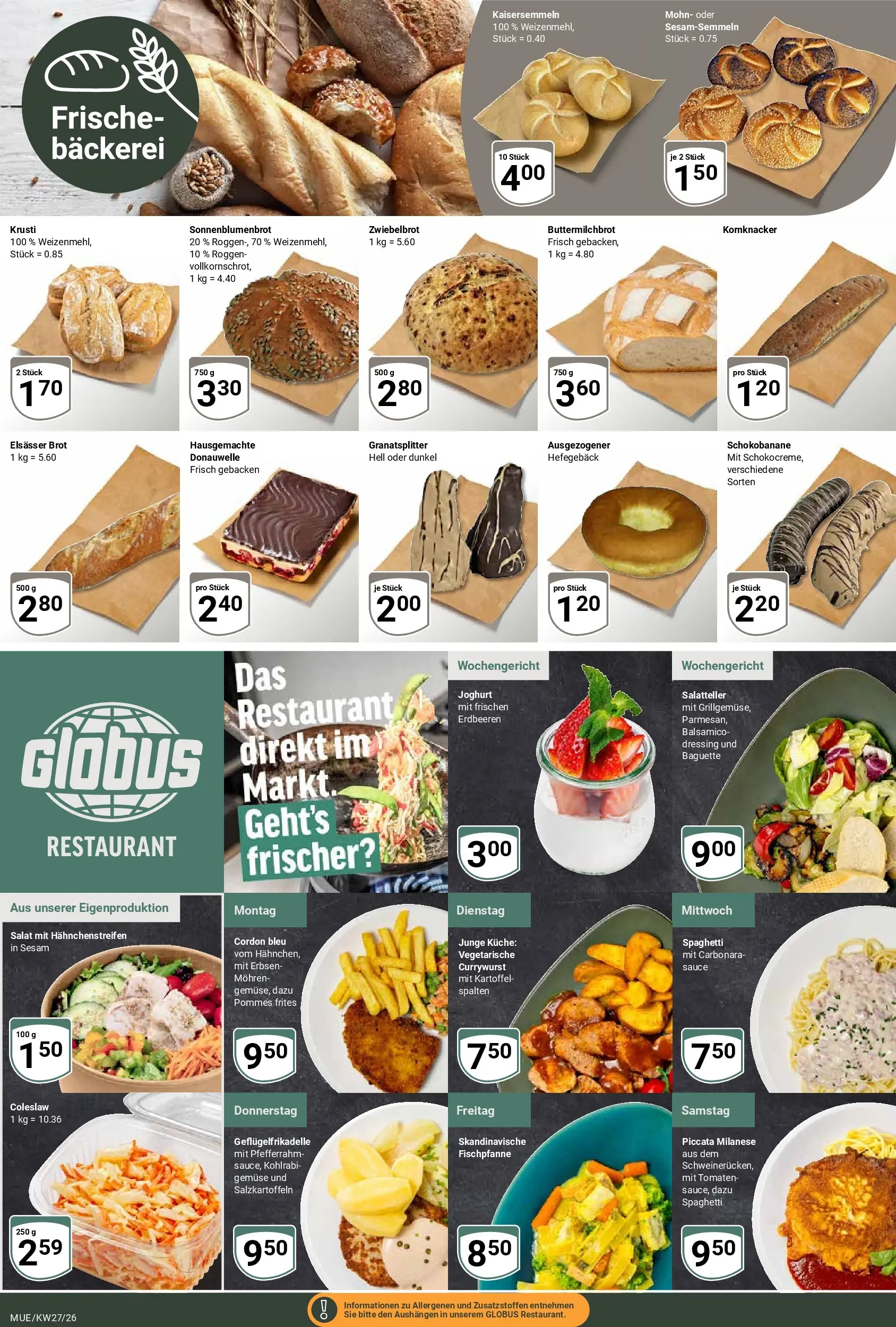 Globus Prospekt Mühldorf (ab 29.06.2026) » Angebote online | Seite: 5 | Produkte: Joghurt, Balsamico, Salat, Erbsen
