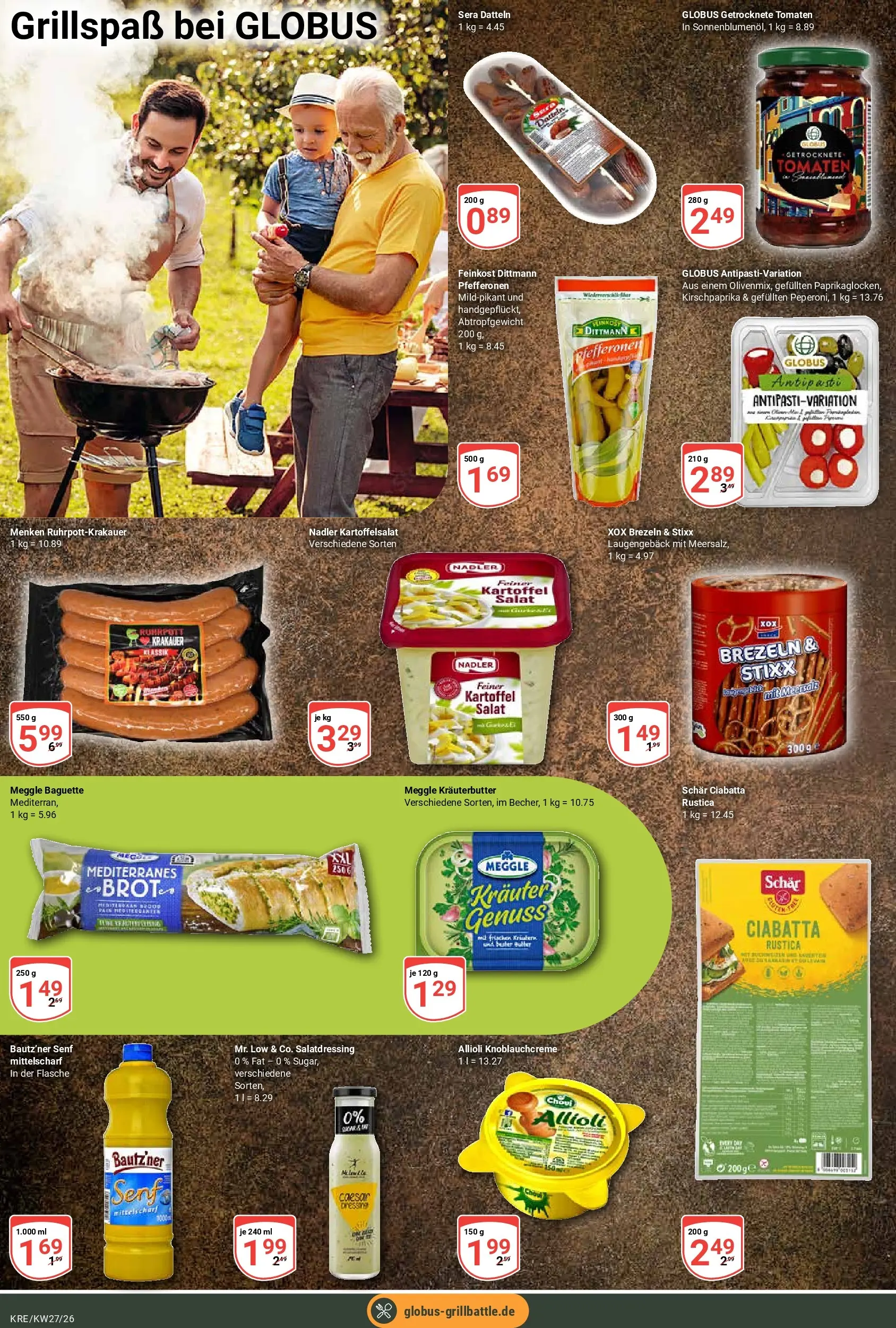 Globus Prospekt Krefeld (ab 29.06.2026) » Angebote online | Seite: 15 | Produkte: Dressing, Baguette, Kräuterbutter, Salat