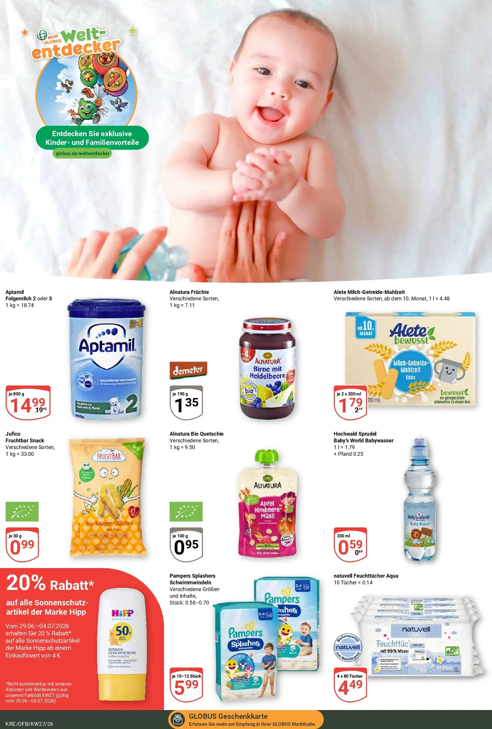 Globus Prospekt Krefeld (ab 29.06.2026) » Angebote online | Seite: 21 | Produkte: Musli, Pampers, Äpfel, Himbeere