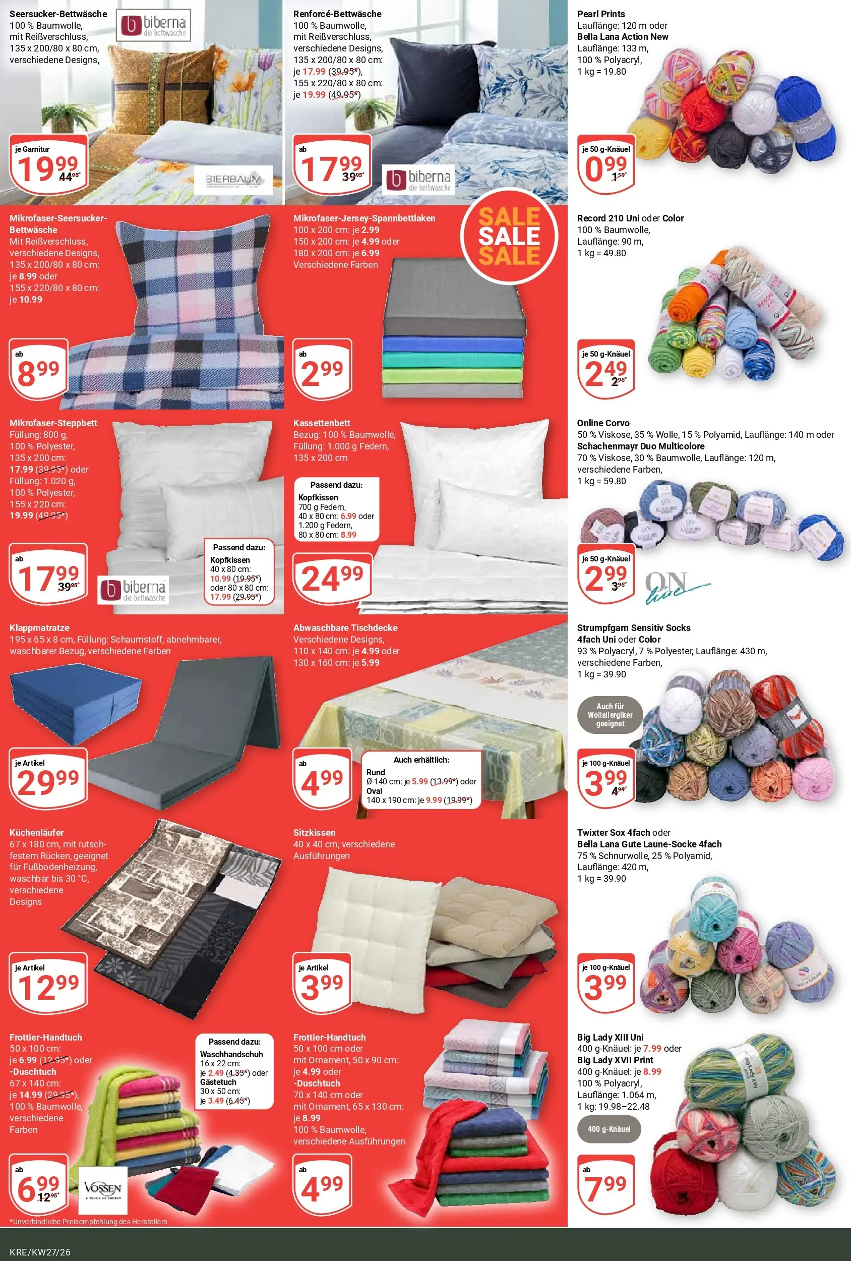 Globus Prospekt Krefeld (ab 29.06.2026) » Angebote online | Seite: 24 | Produkte: Bettwäsche, Kopfkissen