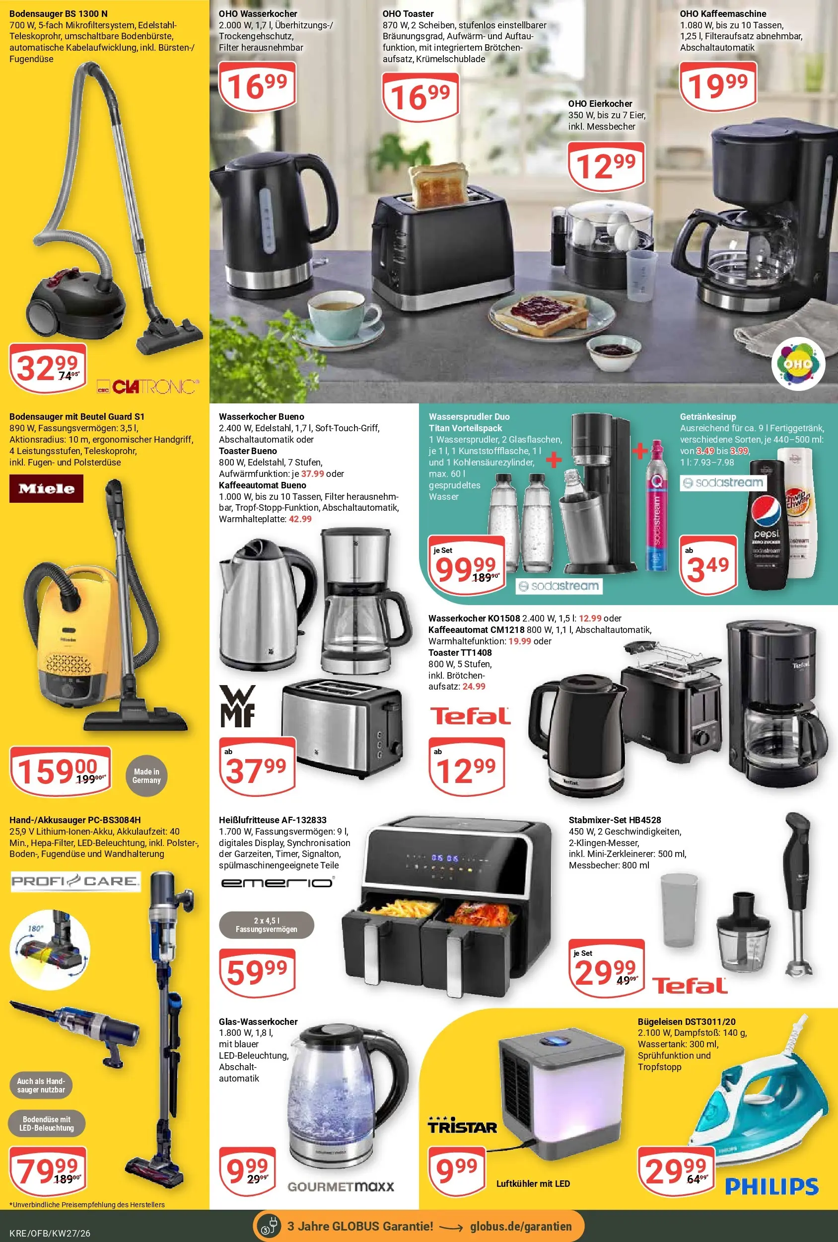 Globus Prospekt Krefeld (ab 29.06.2026) » Angebote online | Seite: 25 | Produkte: Wasserkocher, Wasser, Pepsi, Eierkocher