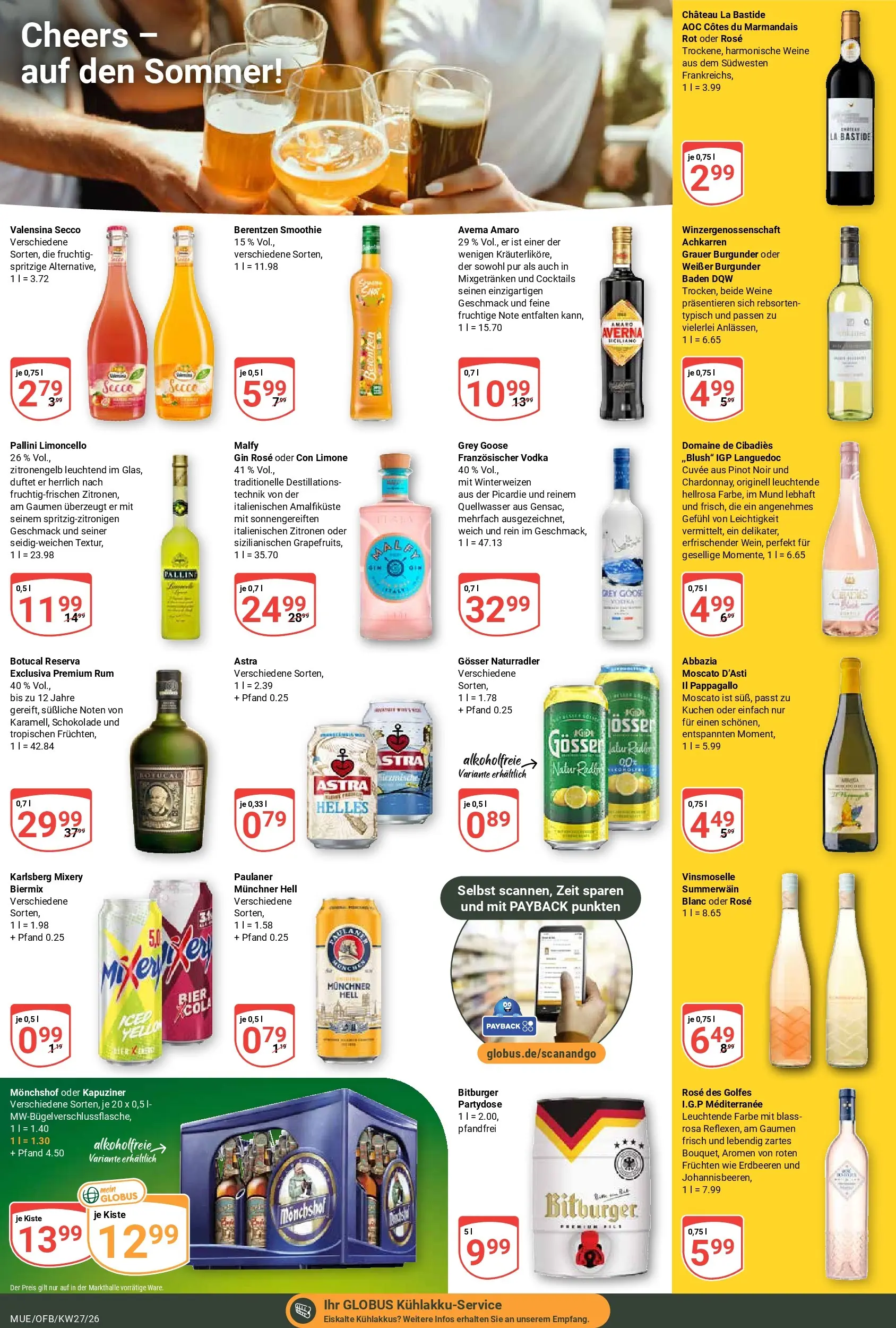 Globus Prospekt Mühldorf (ab 29.06.2026) » Angebote online | Seite: 16 | Produkte: Rum, Mixery, Kuchen, Paulaner