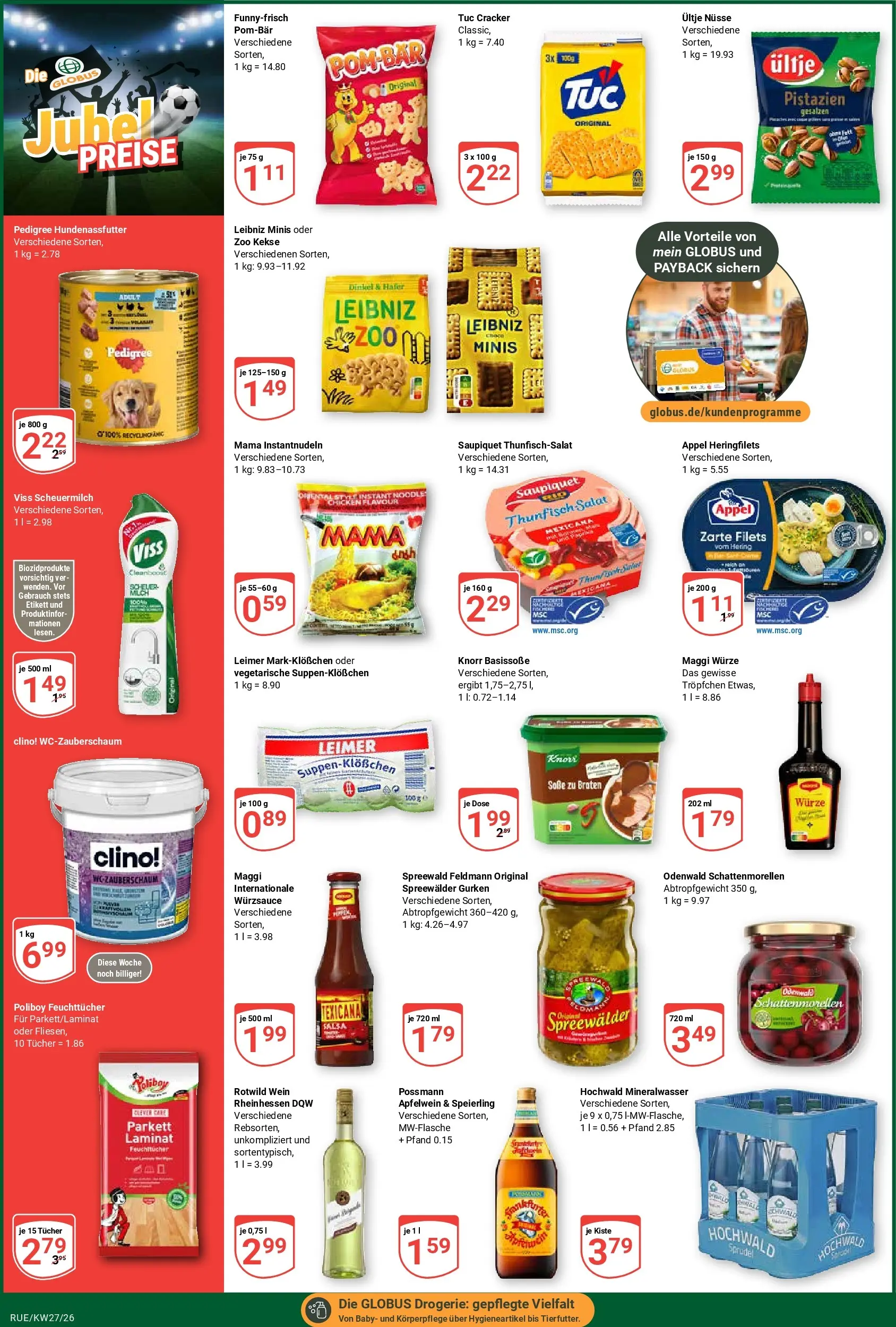 Globus Prospekt Rüsselsheim (ab 29.06.2026) » Angebote online | Seite: 4 | Produkte: Maggi, Mineralwasser, Soße, Pedigree