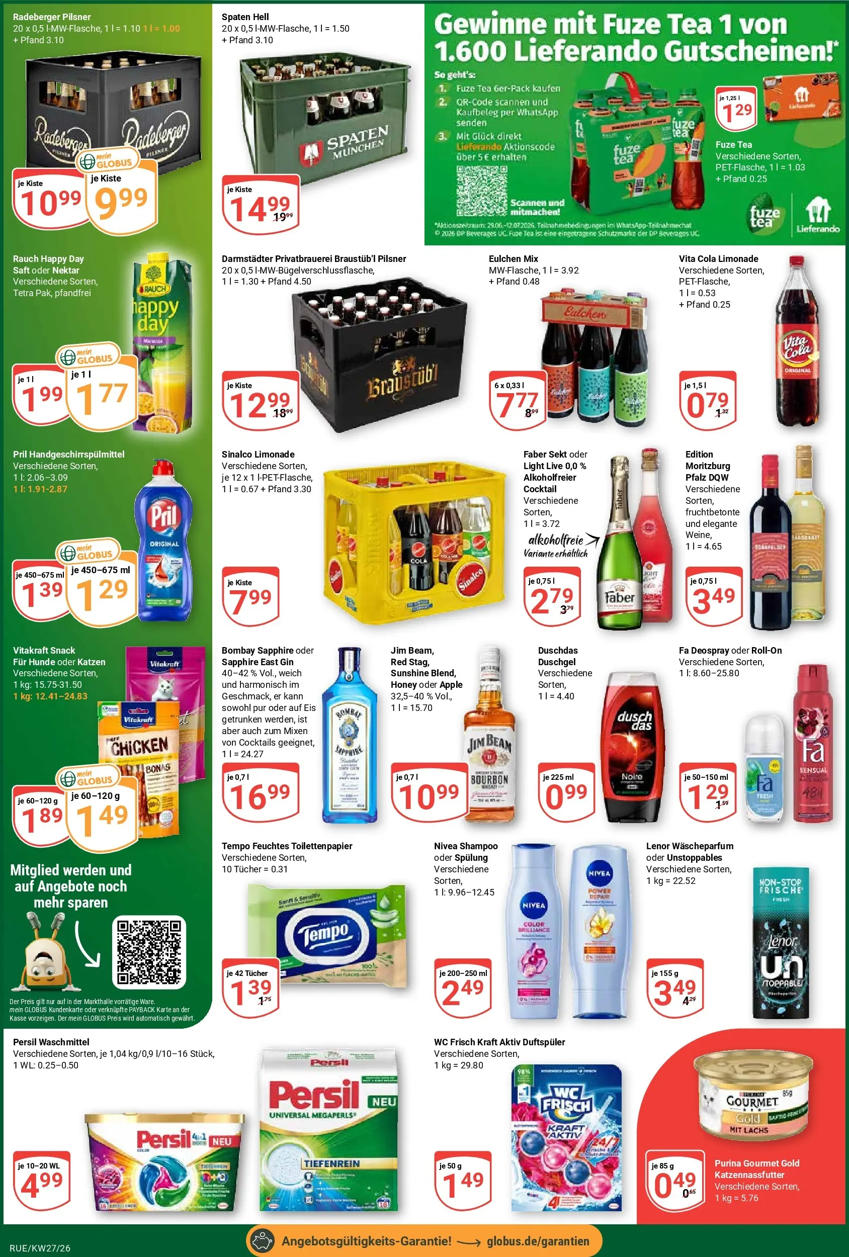 Globus Prospekt Rüsselsheim (ab 29.06.2026) » Angebote online | Seite: 5 | Produkte: Cola, Limonade, Apple, Gin