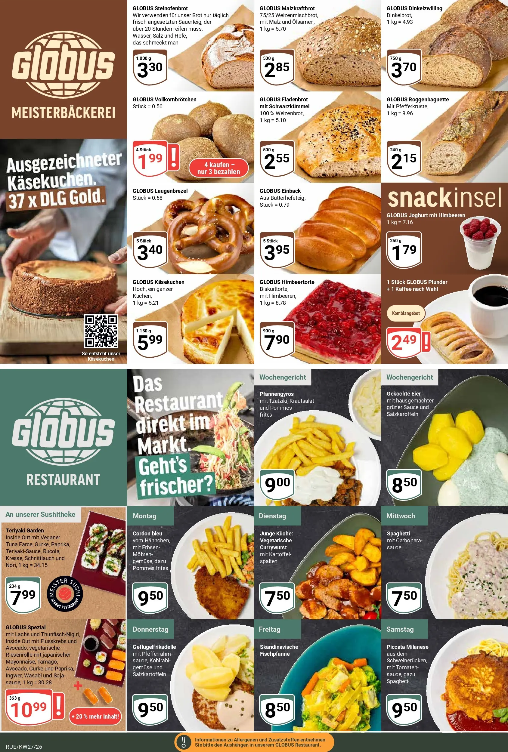 Globus Prospekt Rüsselsheim (ab 29.06.2026) » Angebote online | Seite: 7 | Produkte: Himbeeren, Joghurt, Kaffee, Tomaten
